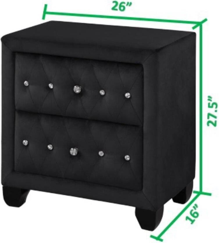 Sophia Velvet/Wood Regular Bedroom Set