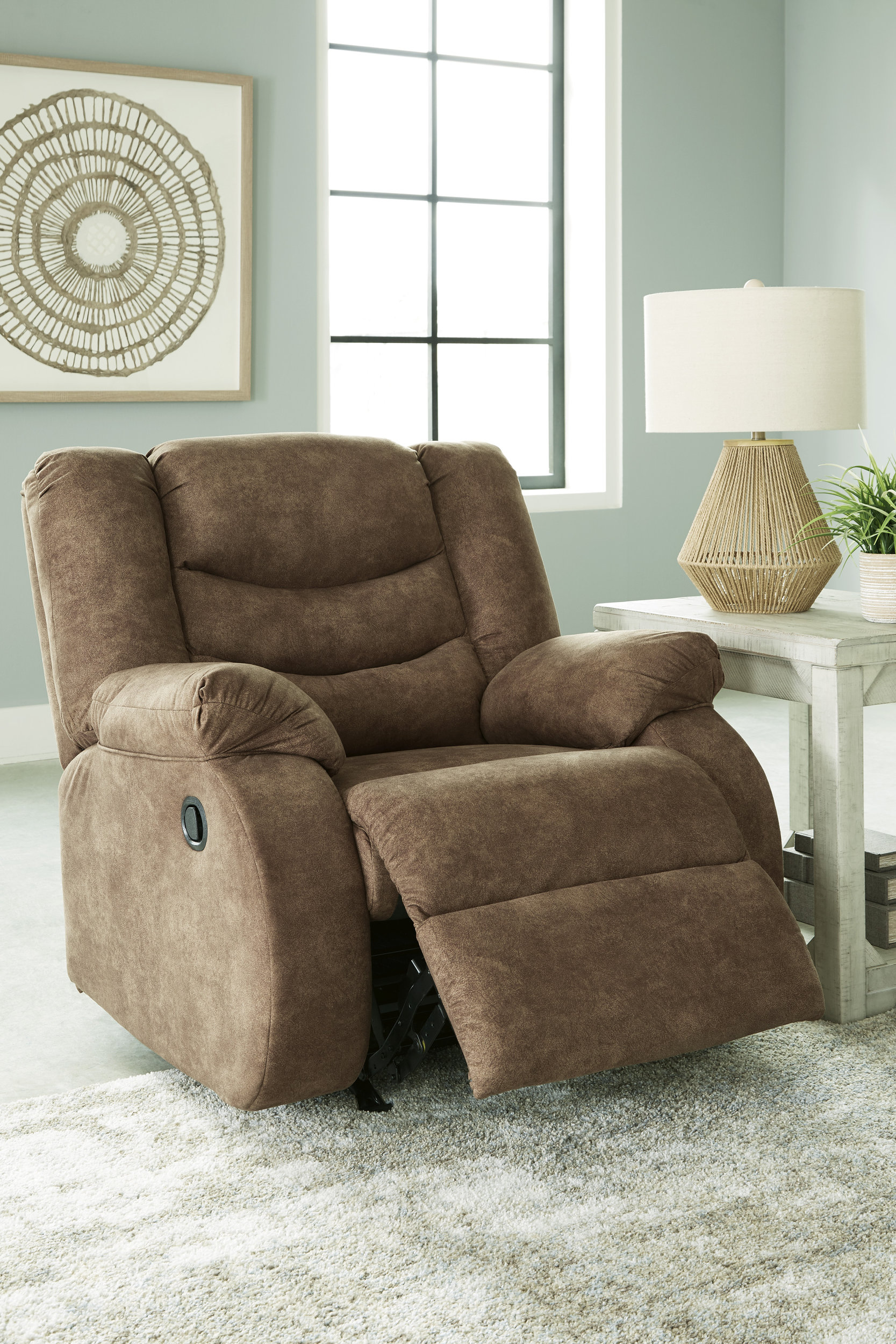 Partymate Faux Leather Rocker Recliner