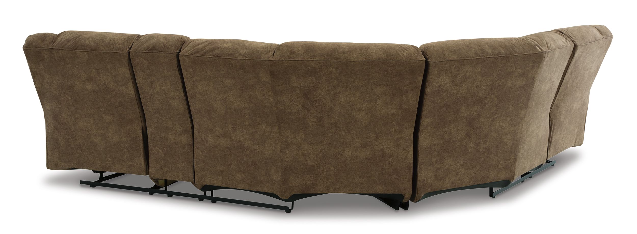 Partymate 2-Piece Faux Leather L-Shaped Reclining Sectional Sofa w/Console