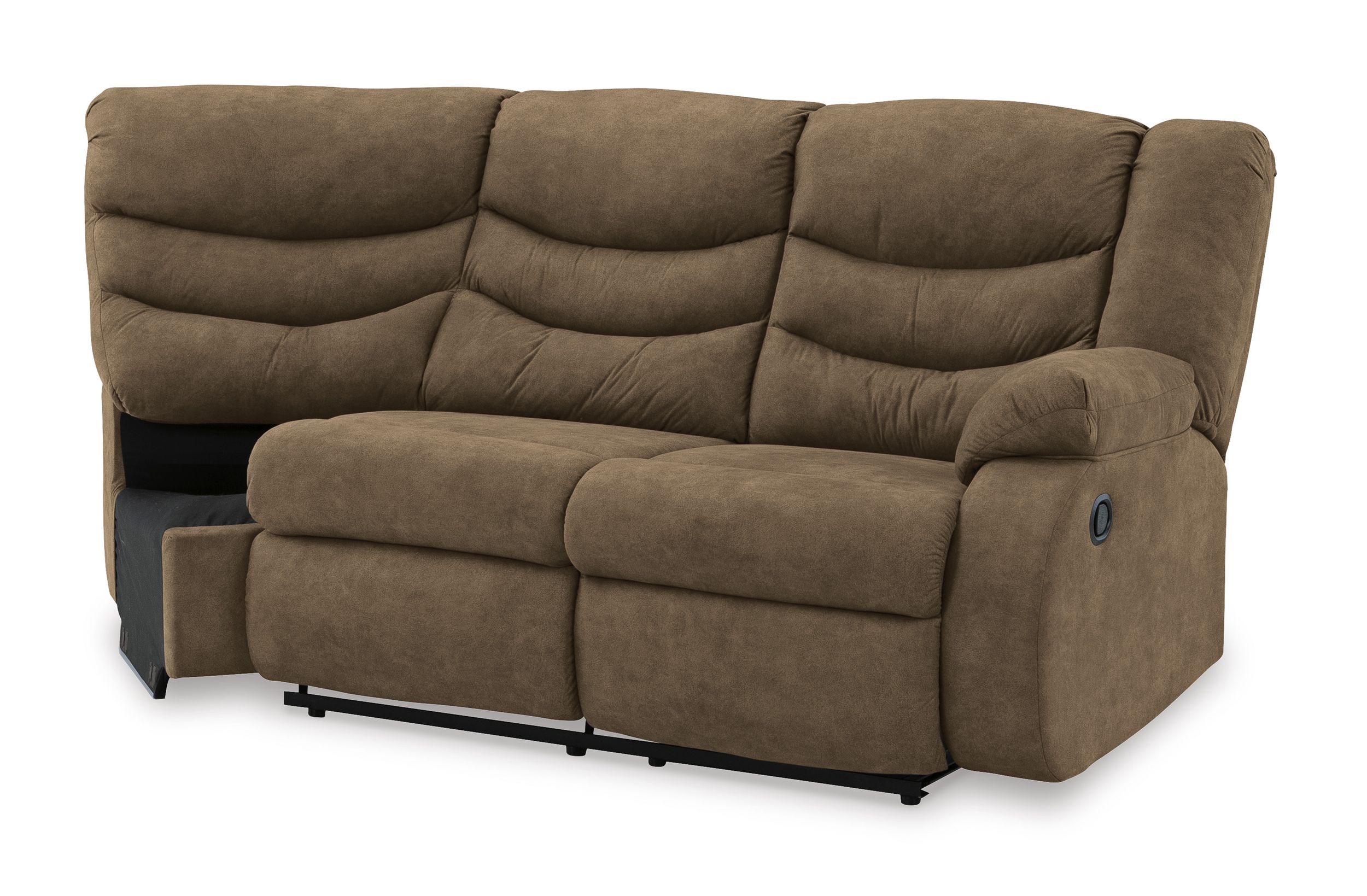 Partymate 2-Piece Faux Leather L-Shaped Reclining Sectional Sofa