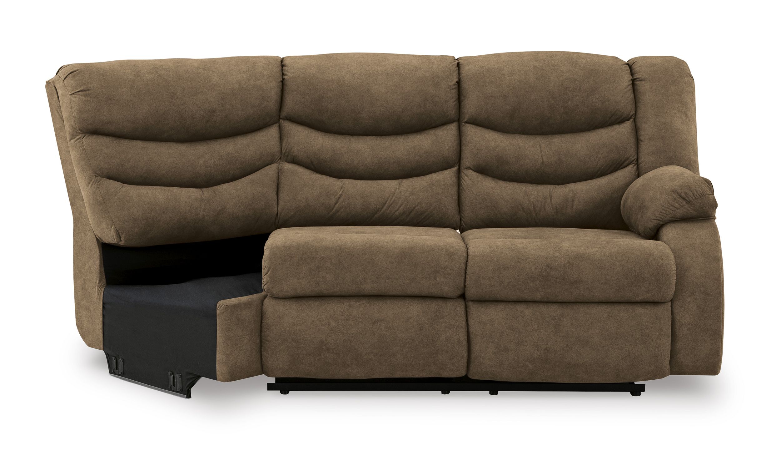 Partymate 2-Piece Faux Leather L-Shaped Reclining Sectional Sofa