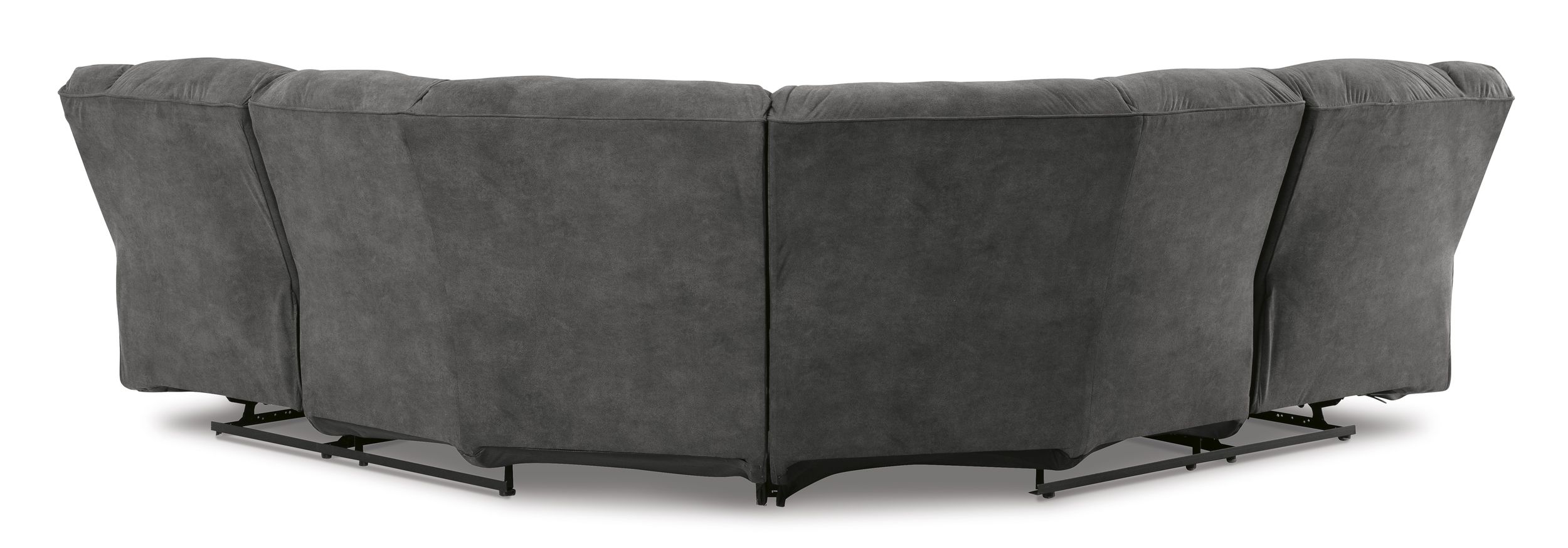Partymate 2-Piece Faux Leather L-Shaped Reclining Sectional Sofa