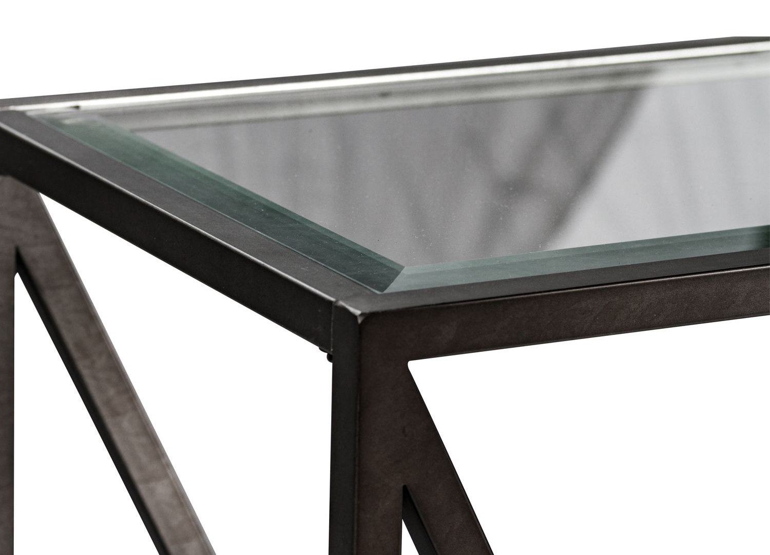 Arista Metal & Glass Cocktail Table Set with Casters