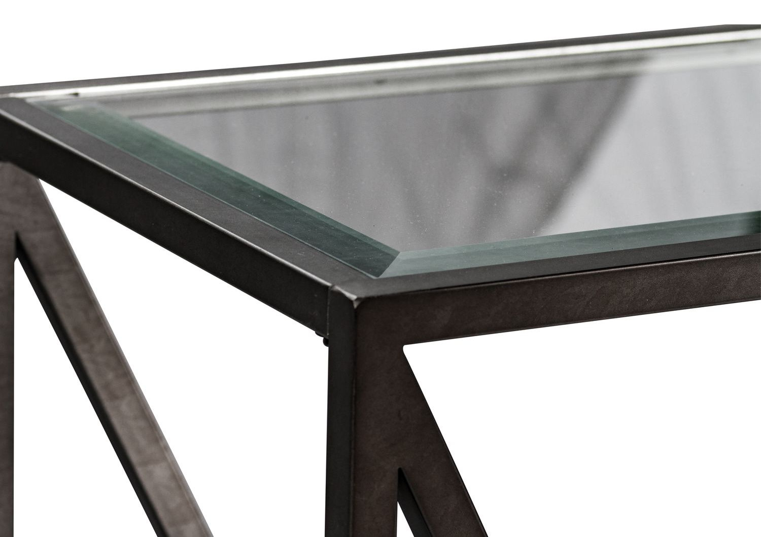 Arista Metal & Glass Cocktail Table Set with Casters