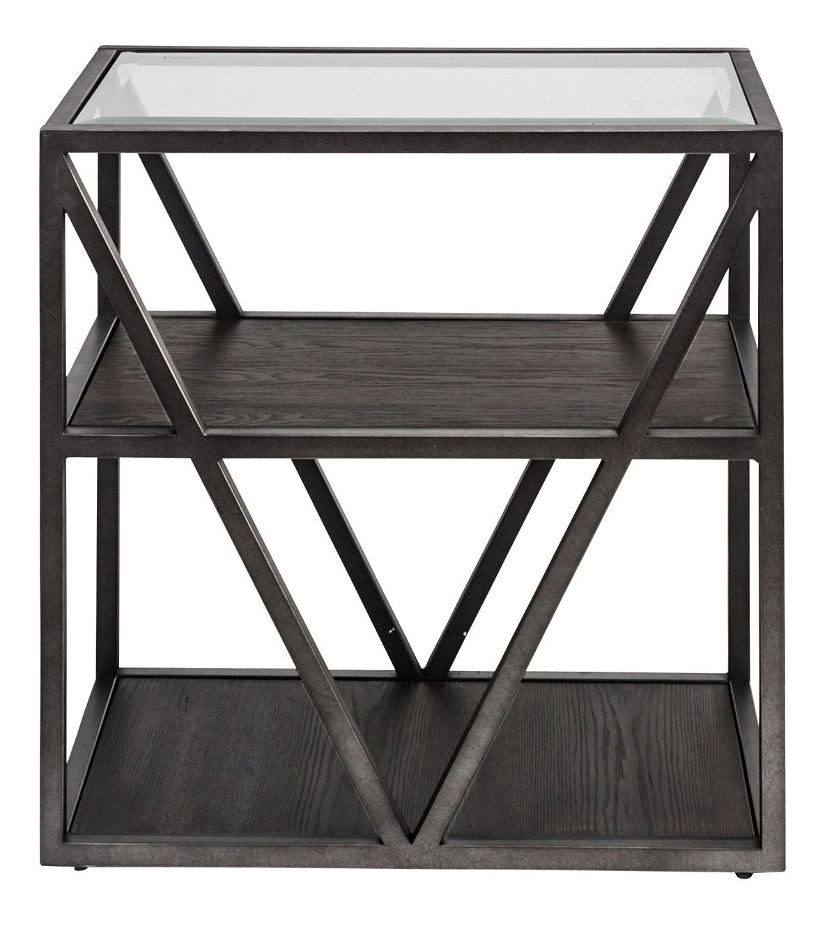 Arista Metal & Glass Cocktail Table Set with Casters