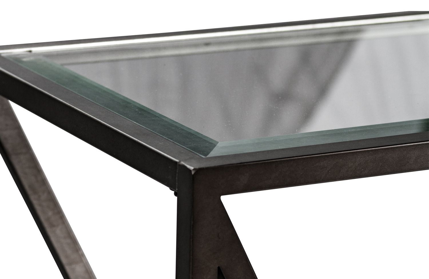Arista Metal & Glass Cocktail Table Set with Casters