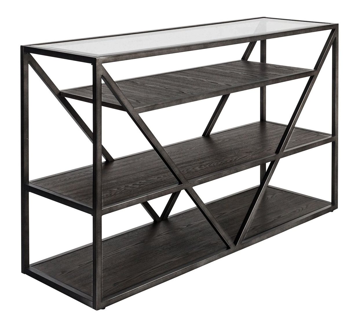 Arista Metal & Glass Cocktail Table Set with Casters