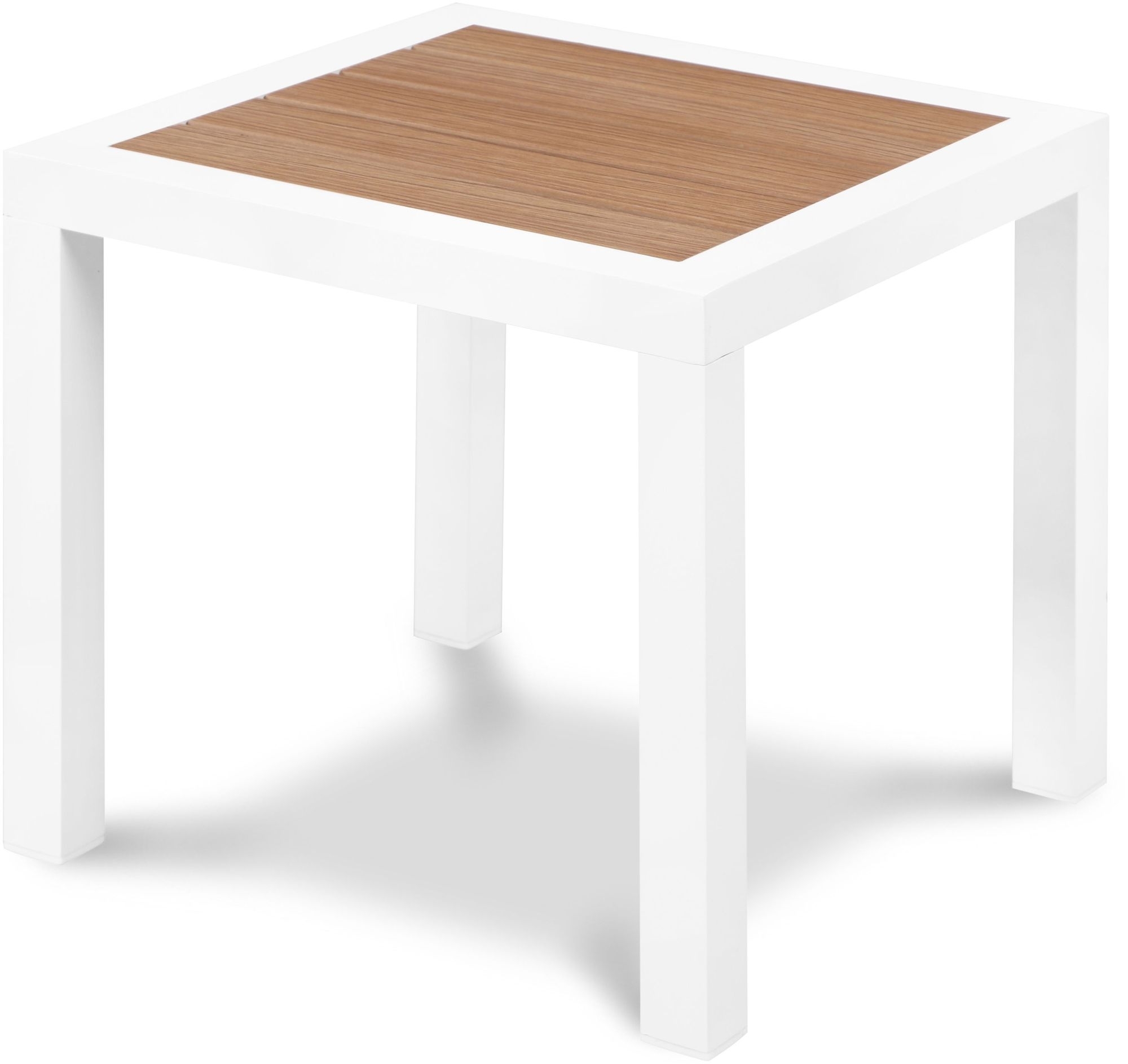 Nizuc 17" Square Outdoor Patio End Table with Aluminum Frame