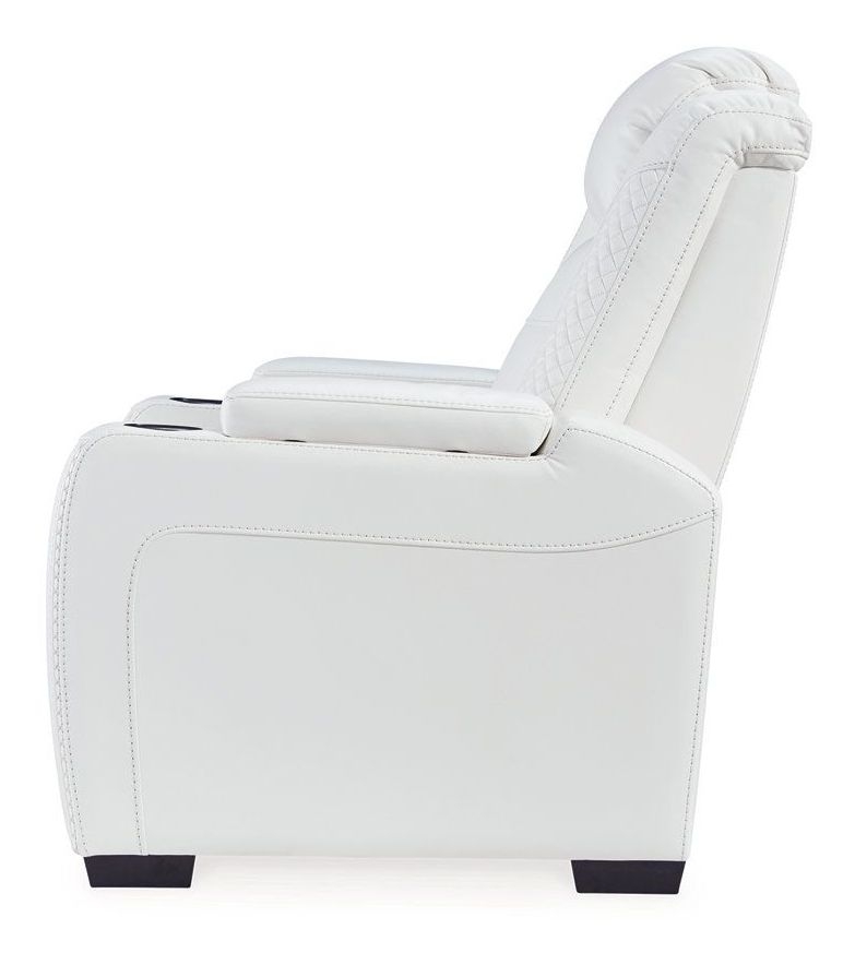 ashley party time recliner white