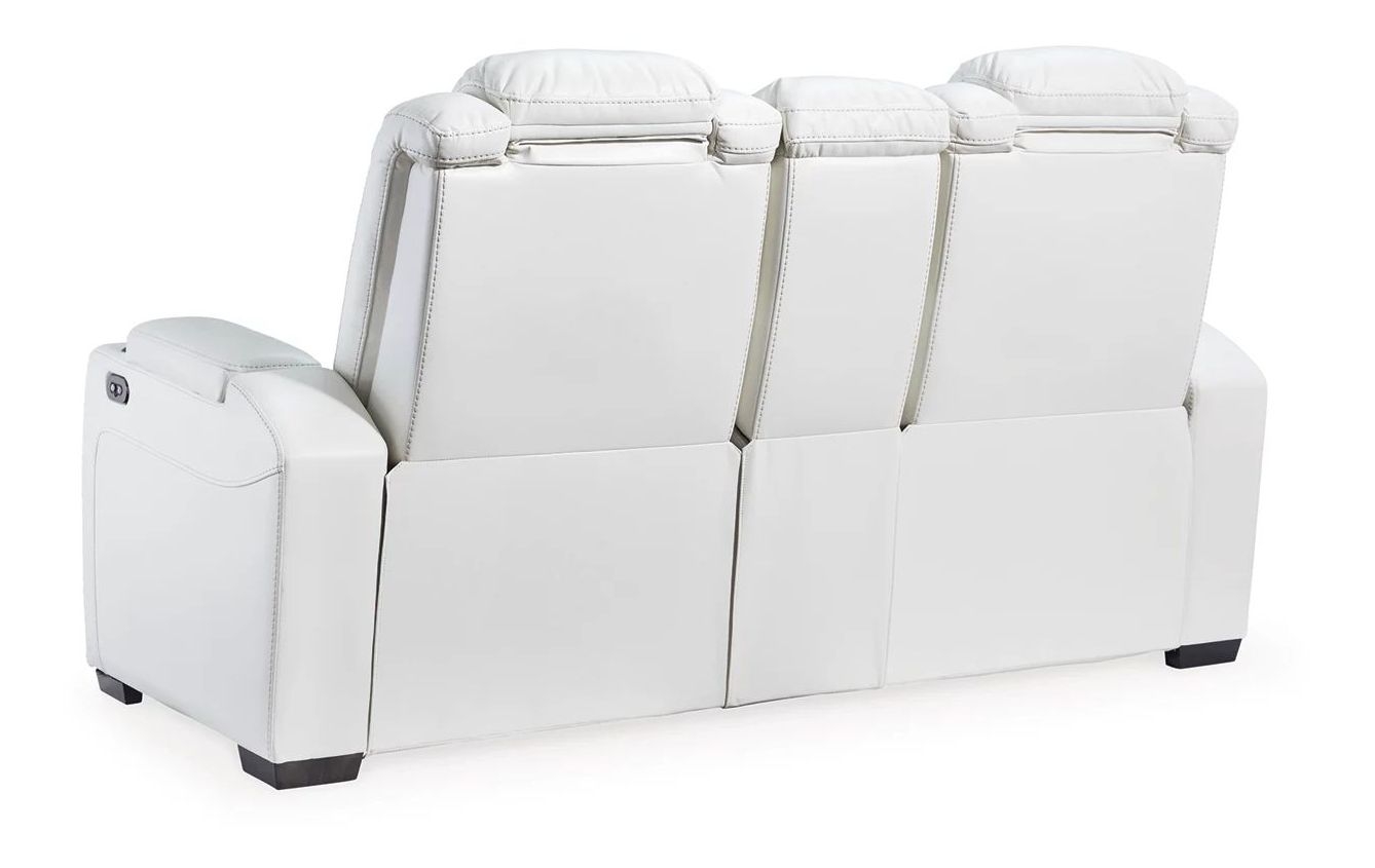 Ashley SM Party Time Leatherette Power Reclining Loveseat w/Headrest