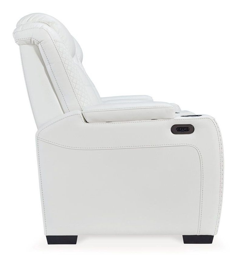 Ashley SM Party Time Leatherette Power Reclining Loveseat w/Headrest