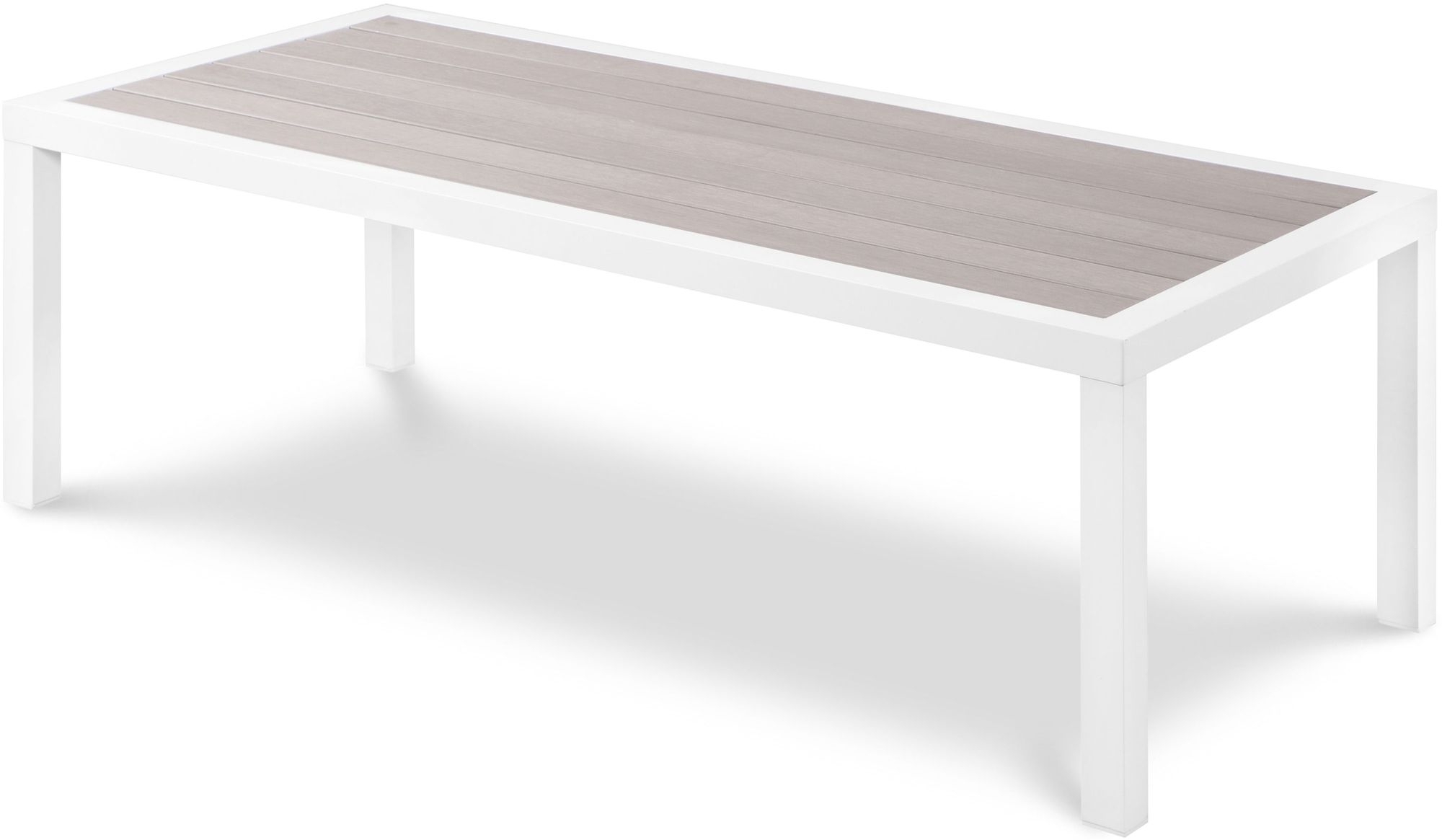 Nizuc 47.5" Rectangular Outdoor Patio Coffee Table with Aluminum Frame