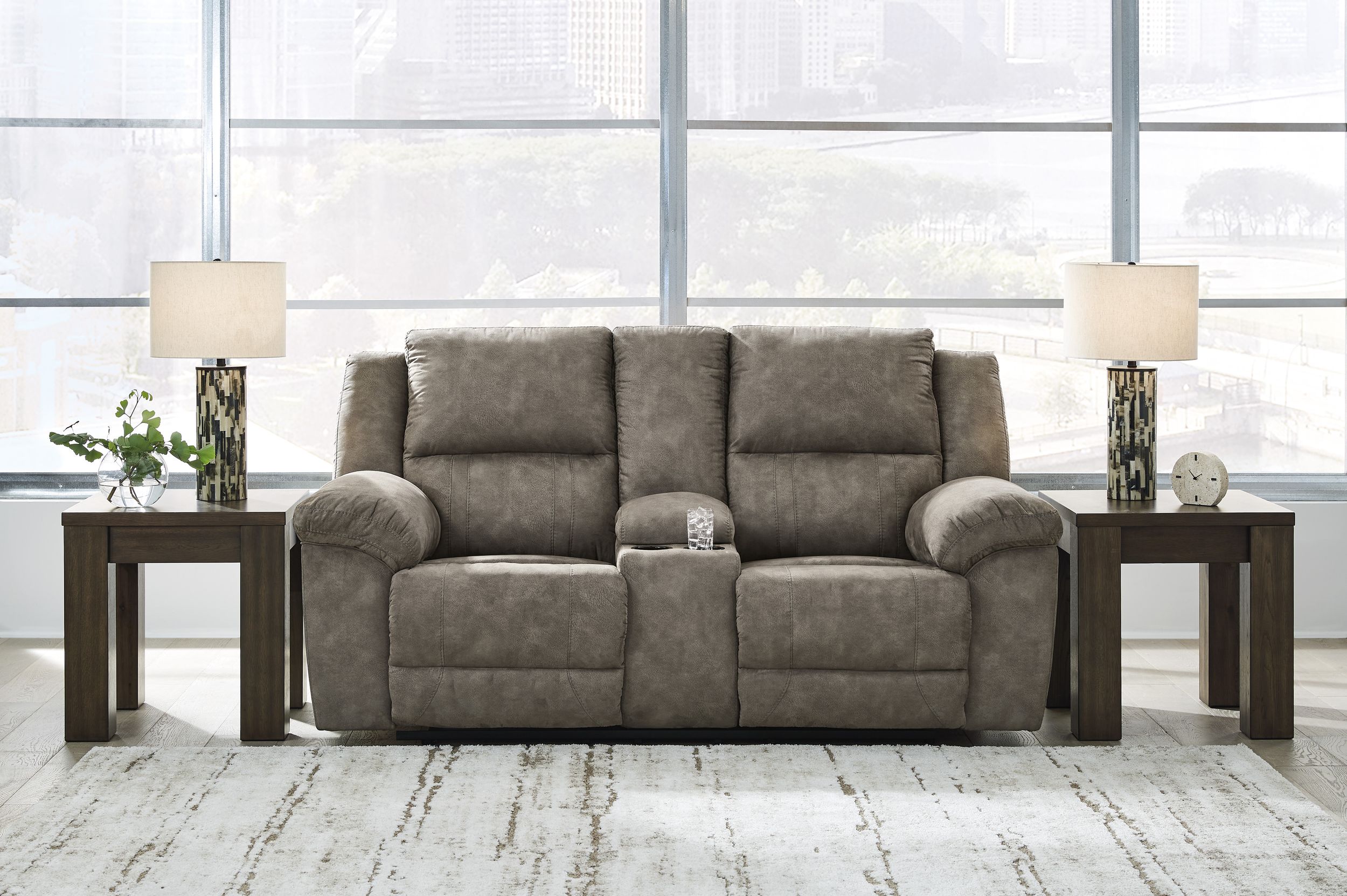 Laresview Polyester Reclining Living Room Set