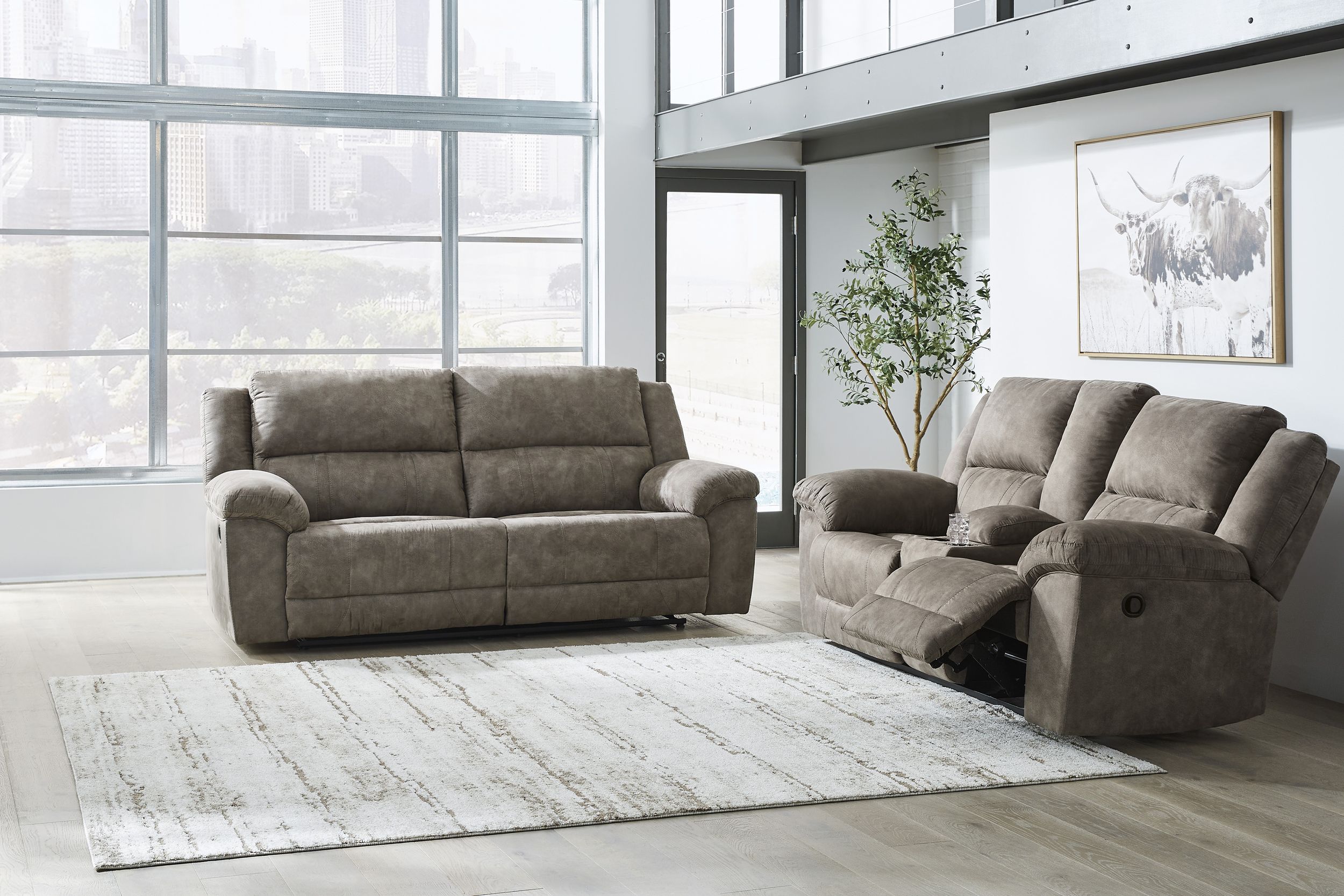 Boulevard Living Room Laresview Reclining Sofa Loveseat Rooms Mattress