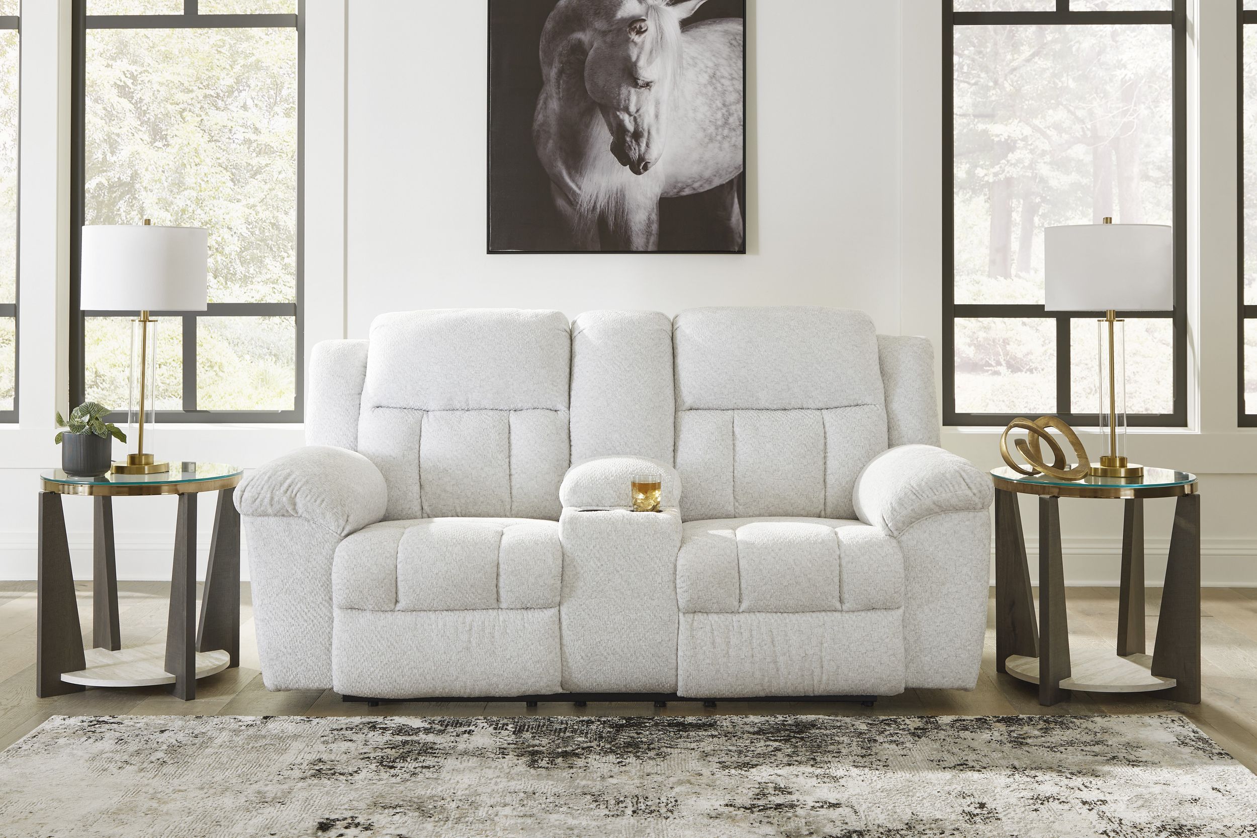 Frohn Polyester Reclining Living Room Set