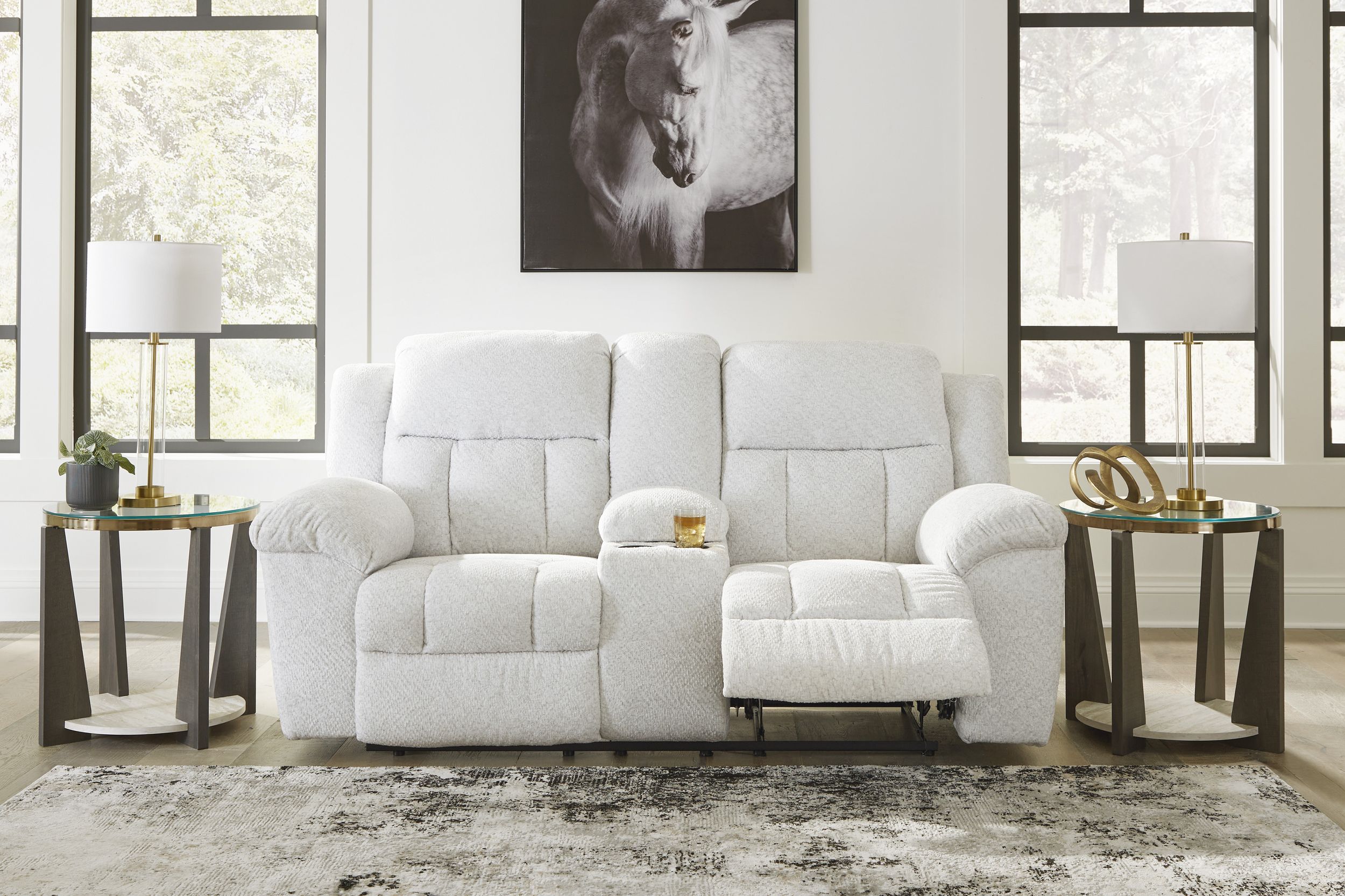 Frohn Polyester Reclining Living Room Set