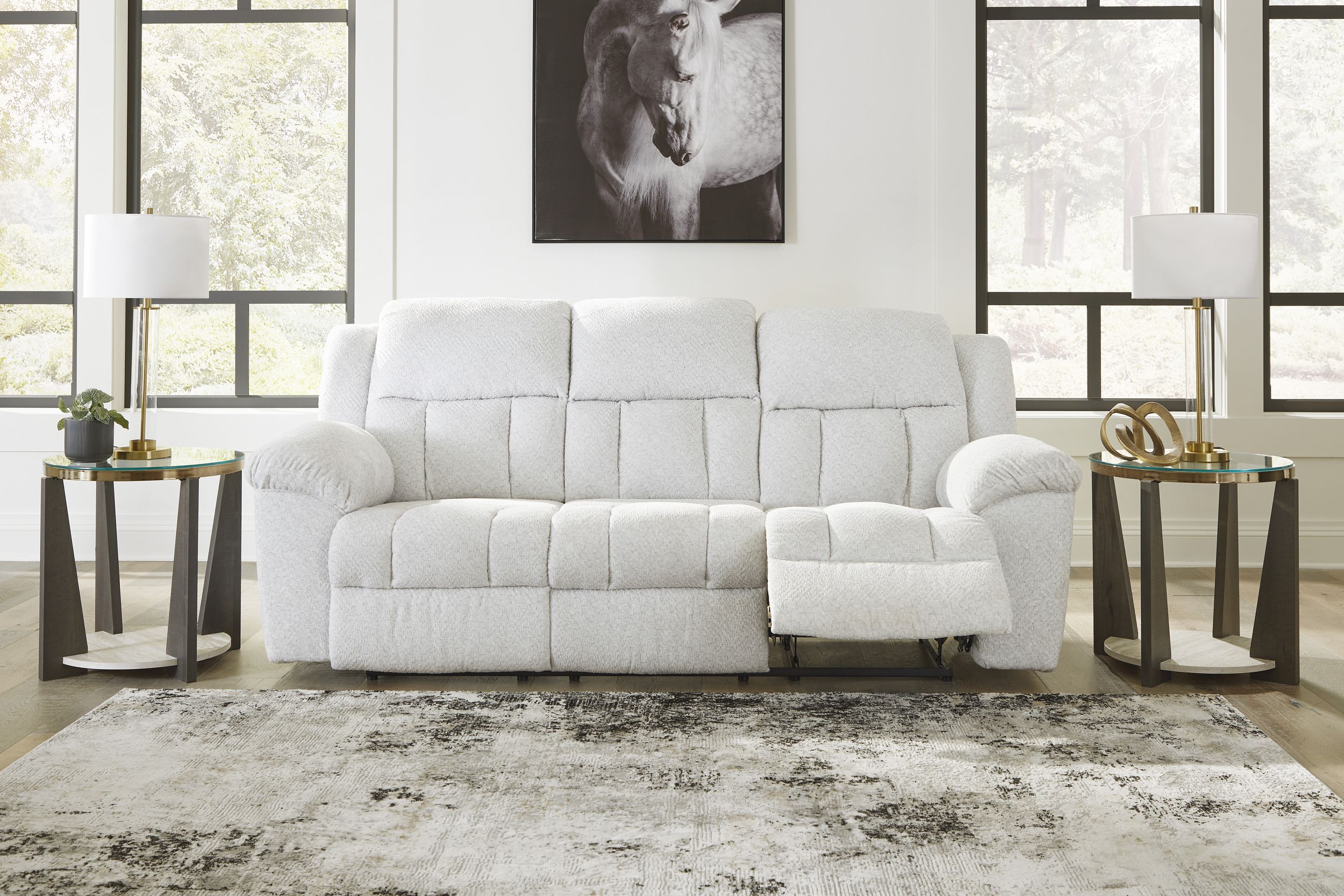 Frohn Polyester Reclining Living Room Set