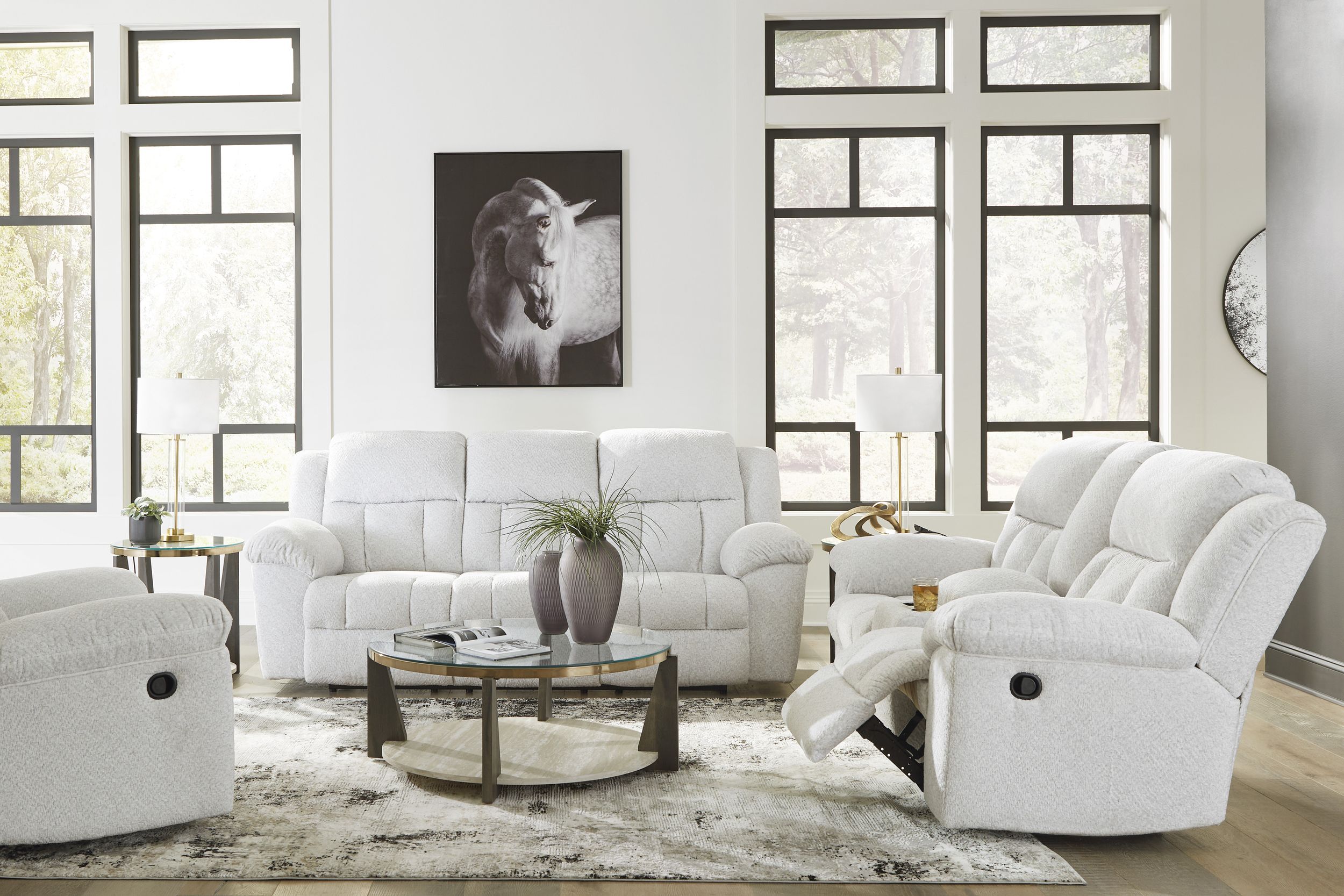Frohn Polyester Reclining Sofa