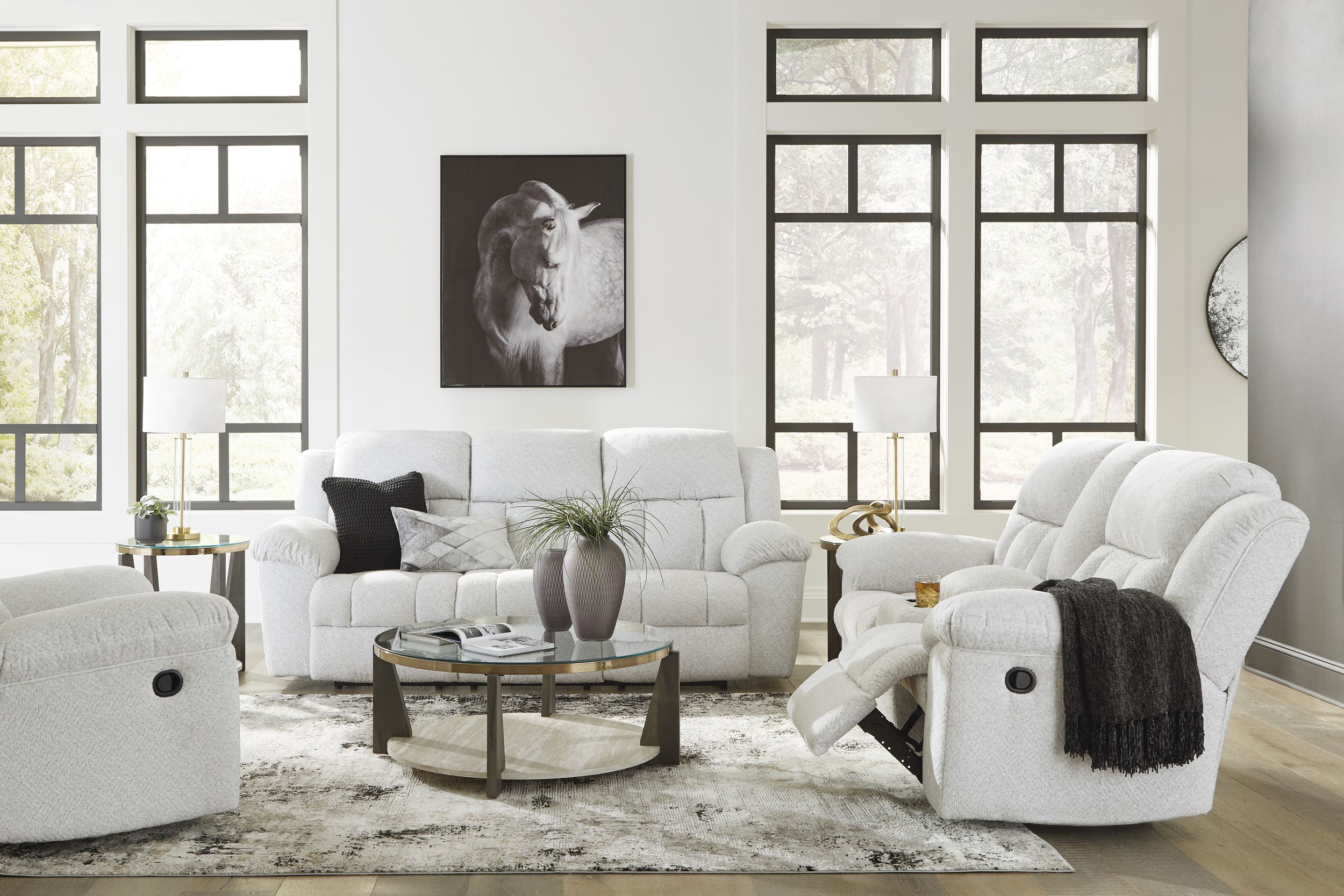 Frohn Polyester Reclining Sofa