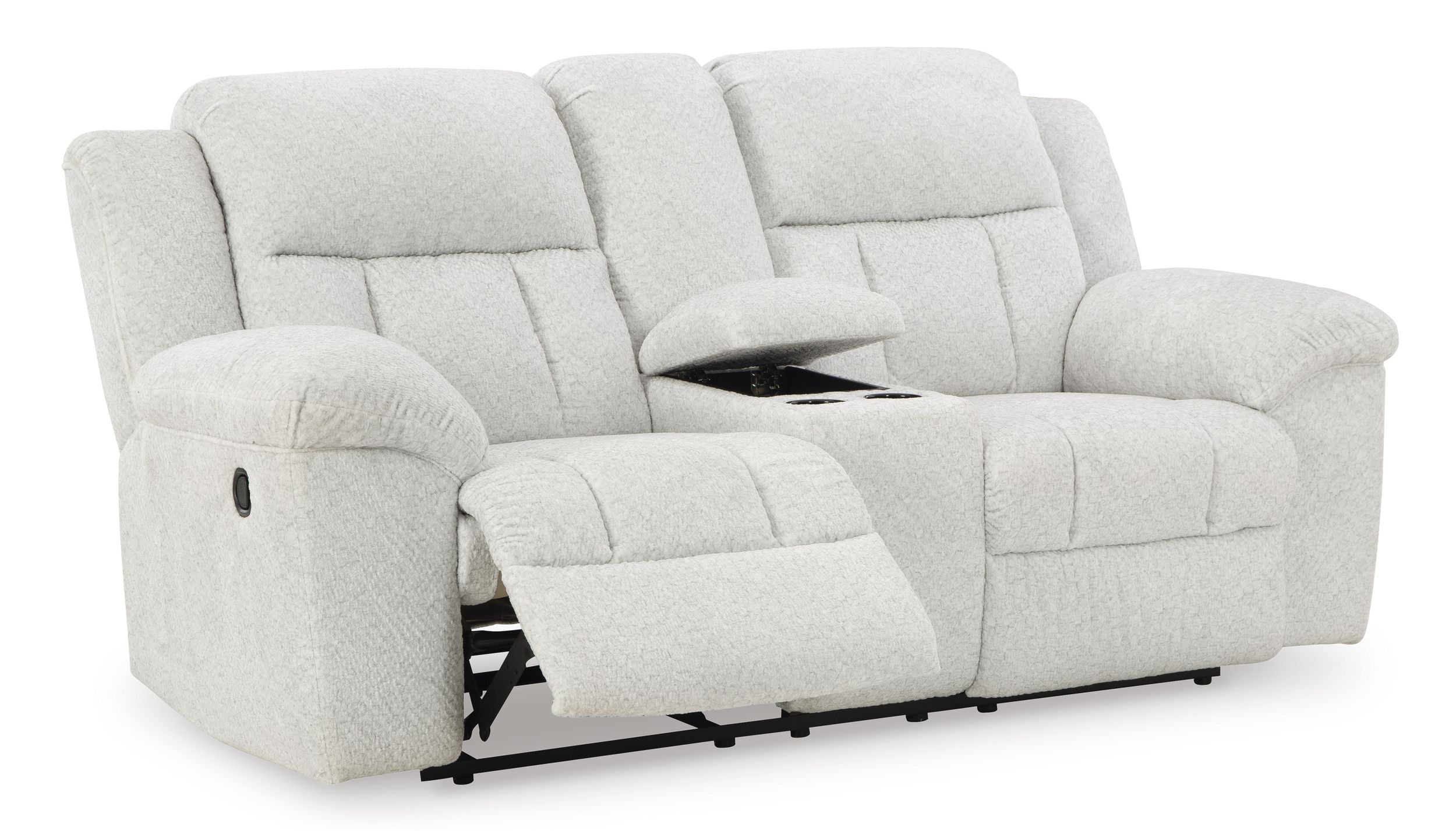 Frohn Polyester Reclining Loveseat w/Console
