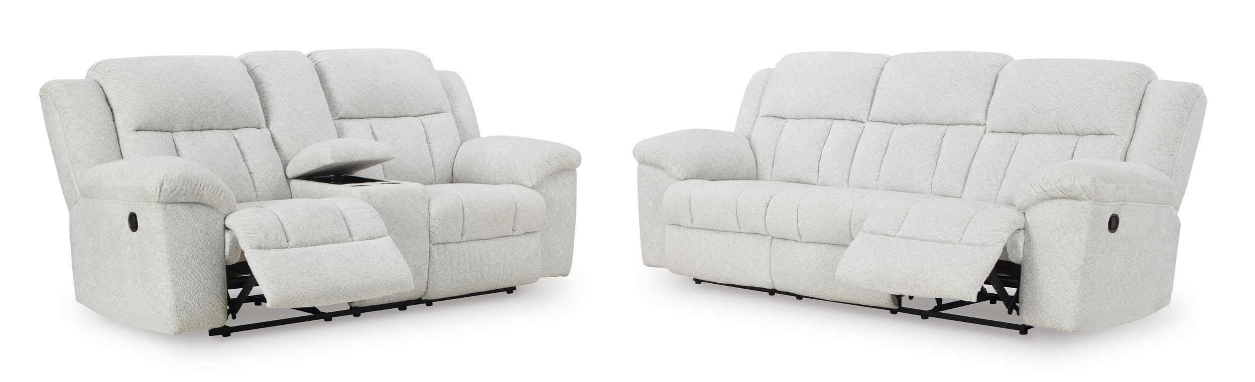 Frohn Polyester Reclining Loveseat w/Console