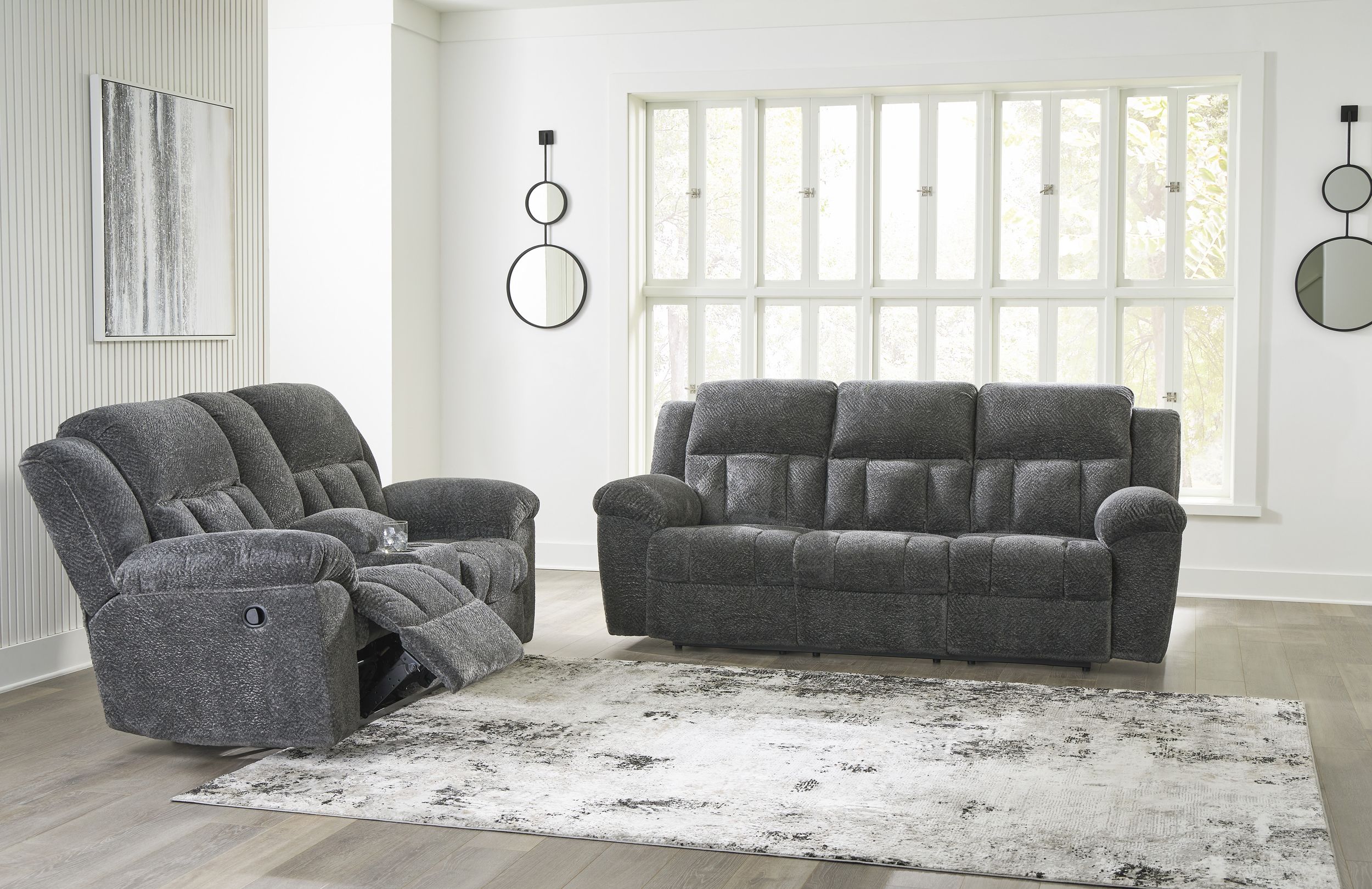 Frohn Polyester Reclining Living Room Set