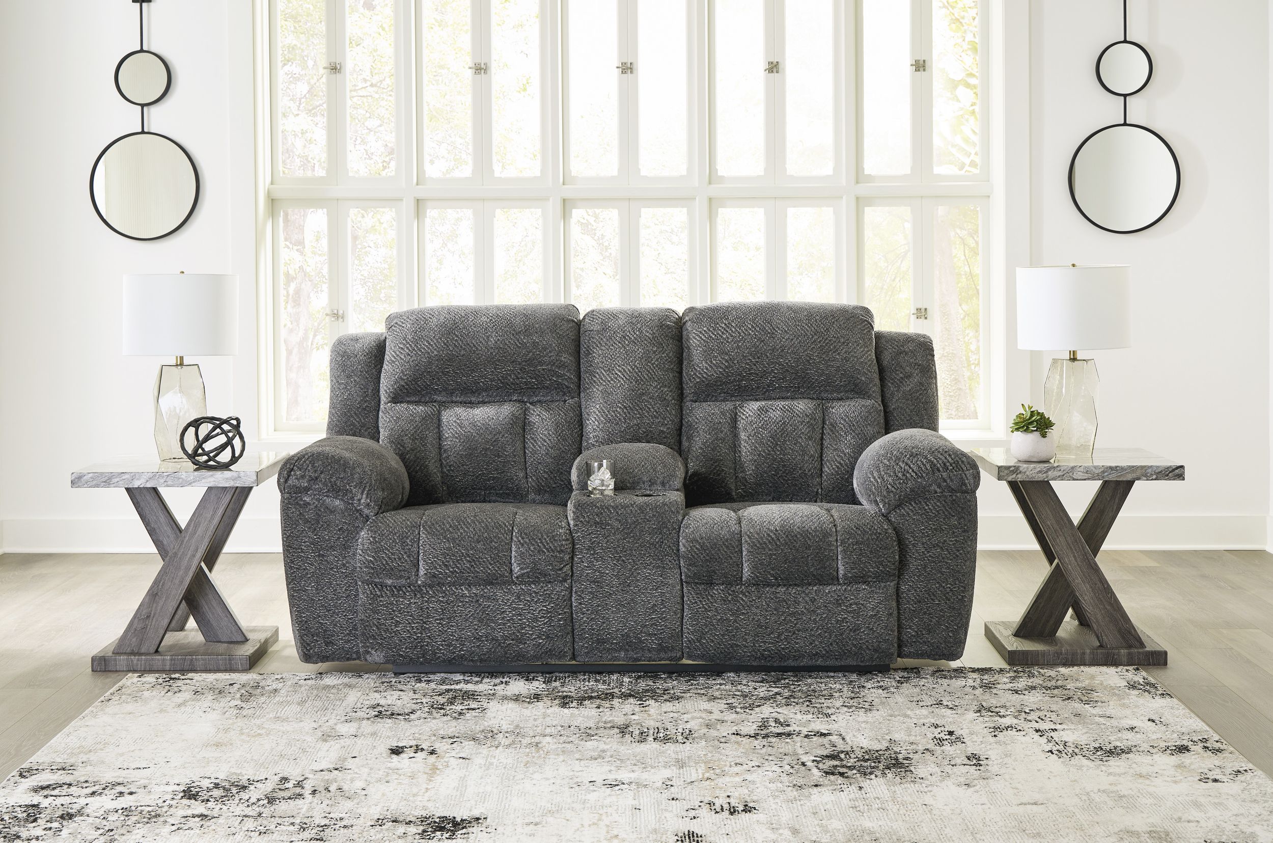 Frohn Polyester Reclining Living Room Set