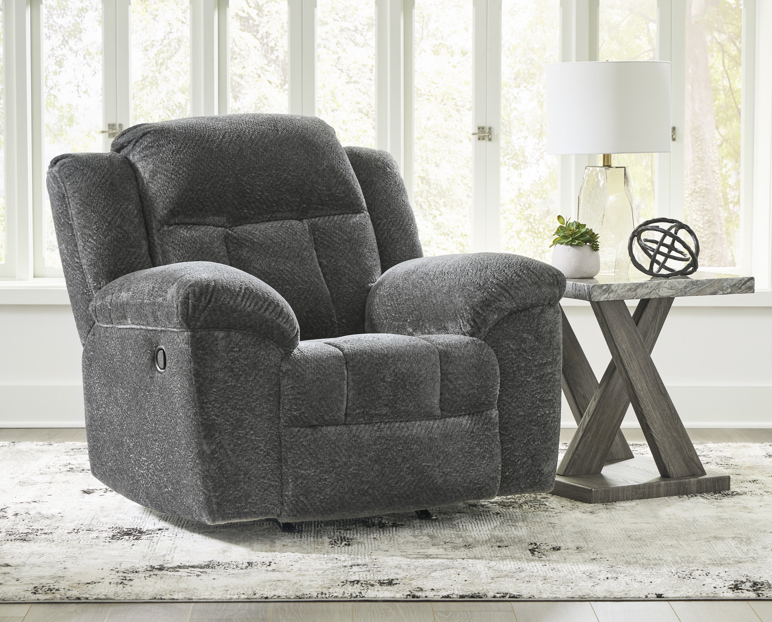 Frohn Polyester Rocker Recliner