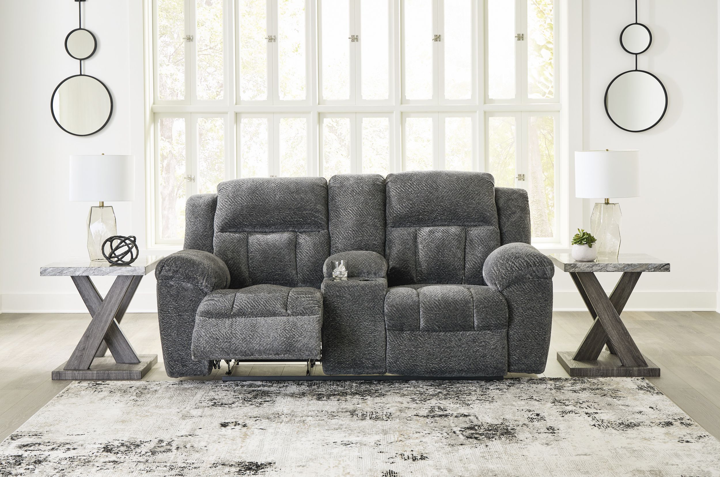 Frohn Graphite Chenille Reclining Sofa