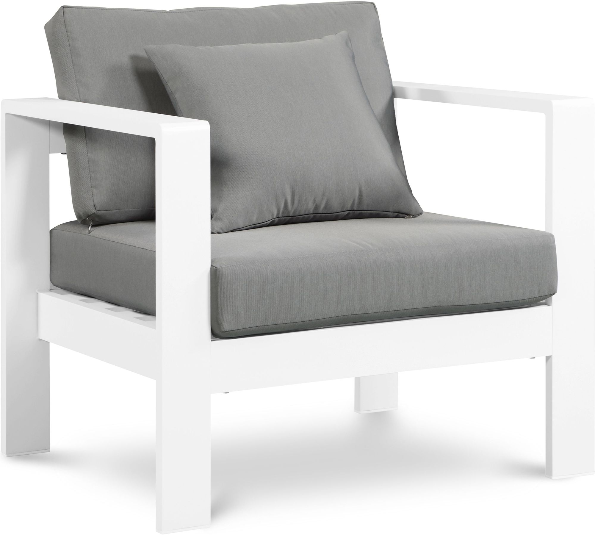 Nizuc Outdoor Patio Waterproof Fabric Modular Arm Chair with Aluminum Frame