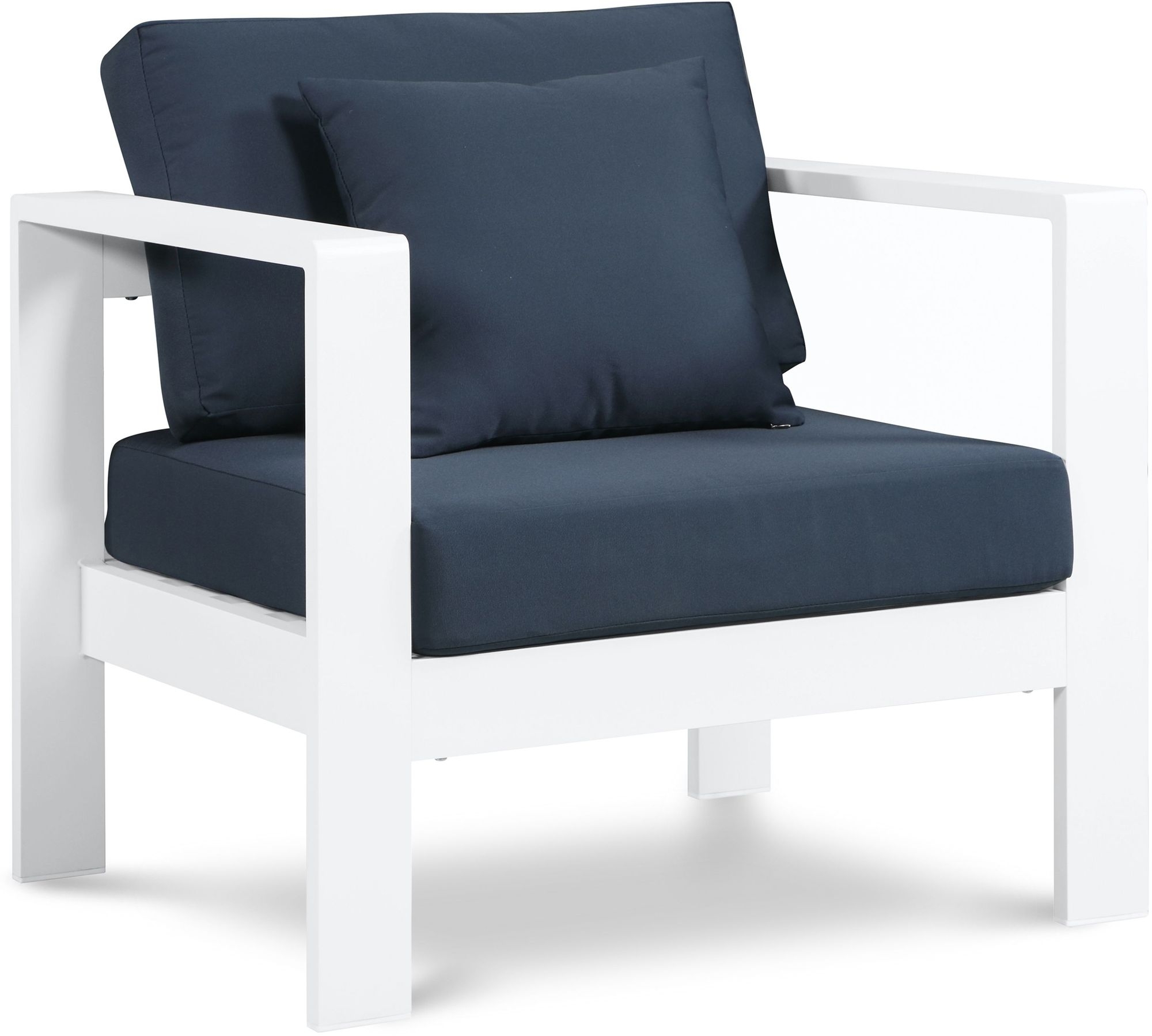 Nizuc Outdoor Patio Waterproof Fabric Modular Arm Chair with Aluminum Frame