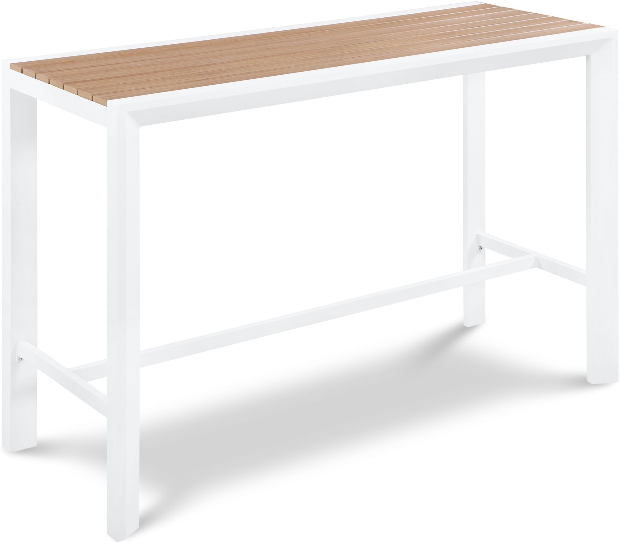 Nizuc 59.5" Outdoor Patio Rectangular Aluminum Bar Table
