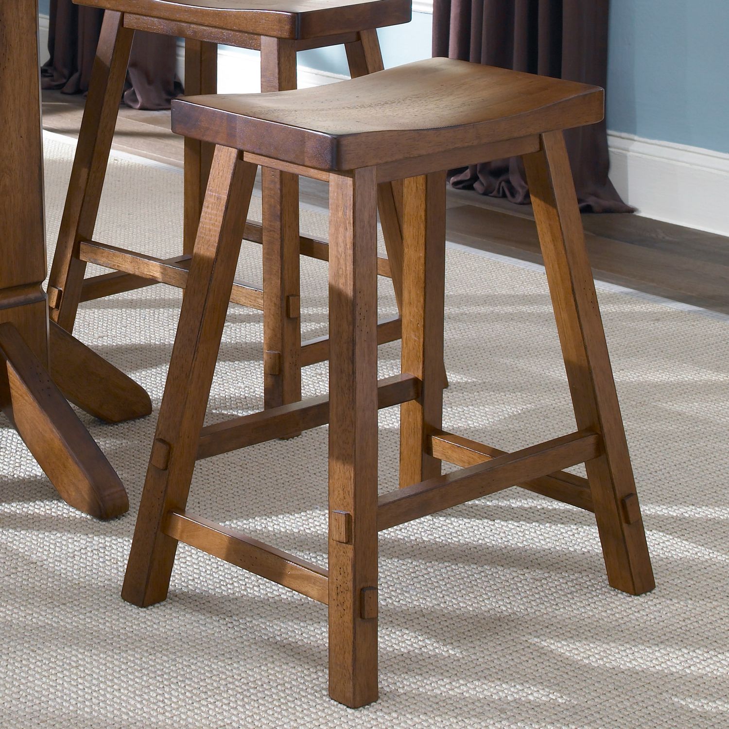 Creations Oval Drop-Leaf Dining Set | Tobacco Wood