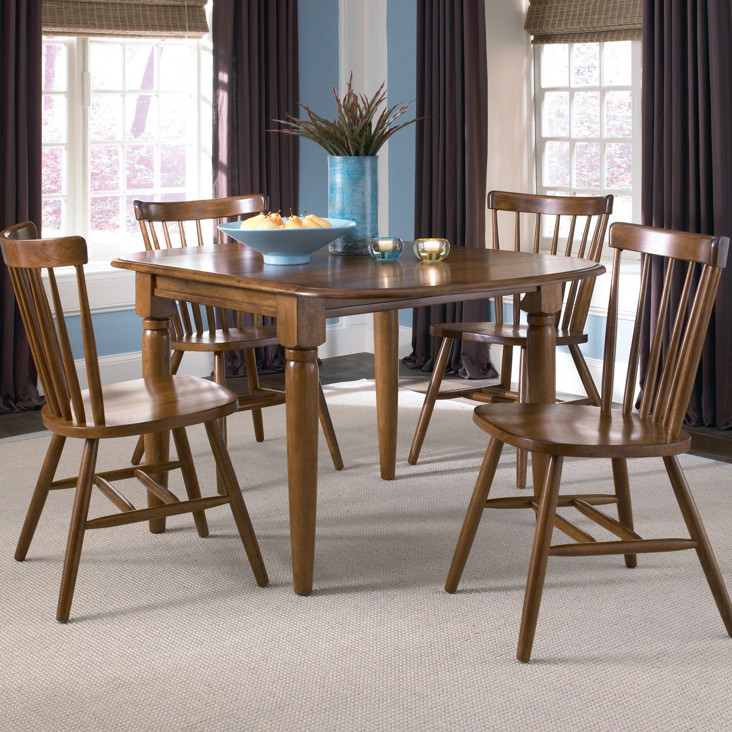 tobacco finish furniture Creations Oval Drop-Leaf Dining Set