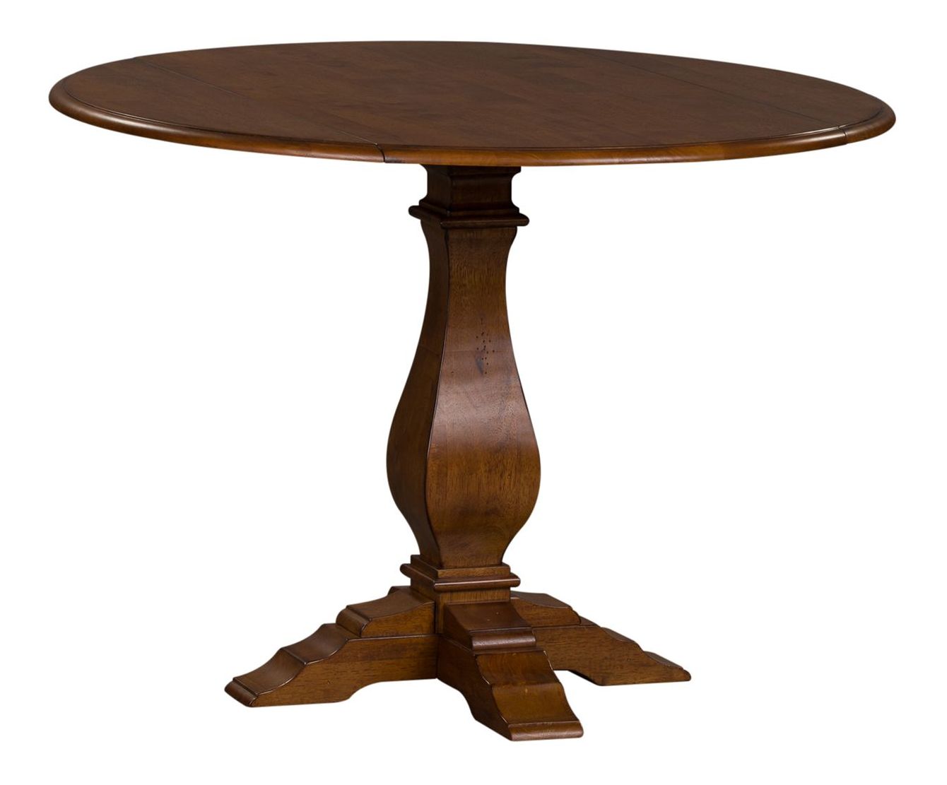 Creations Round Wood Drop Leaf Dining Table