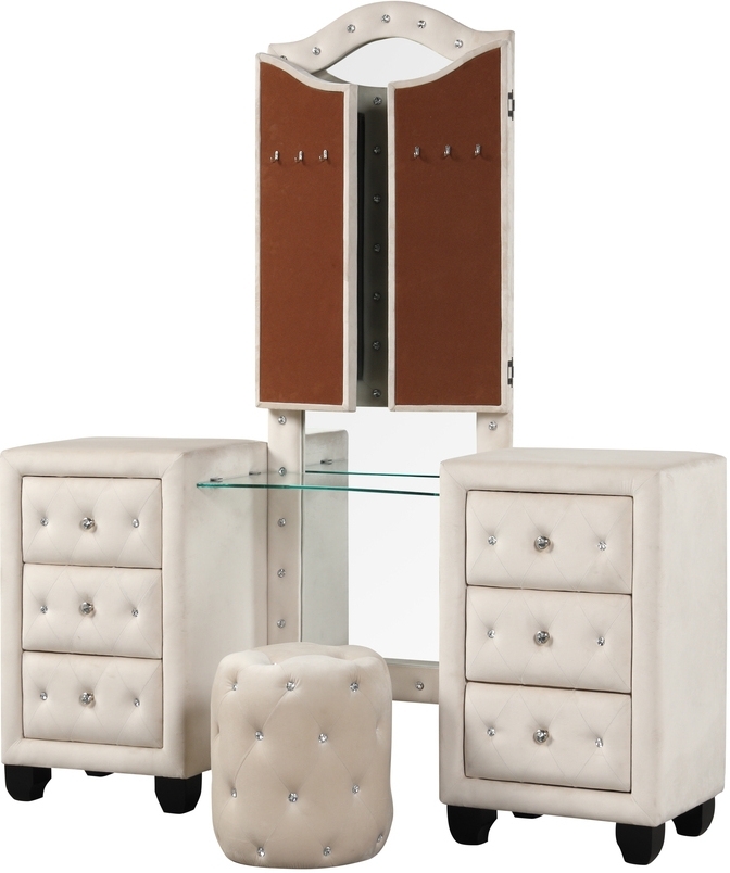 Sophia Velvet/Wood Regular Bedroom Set