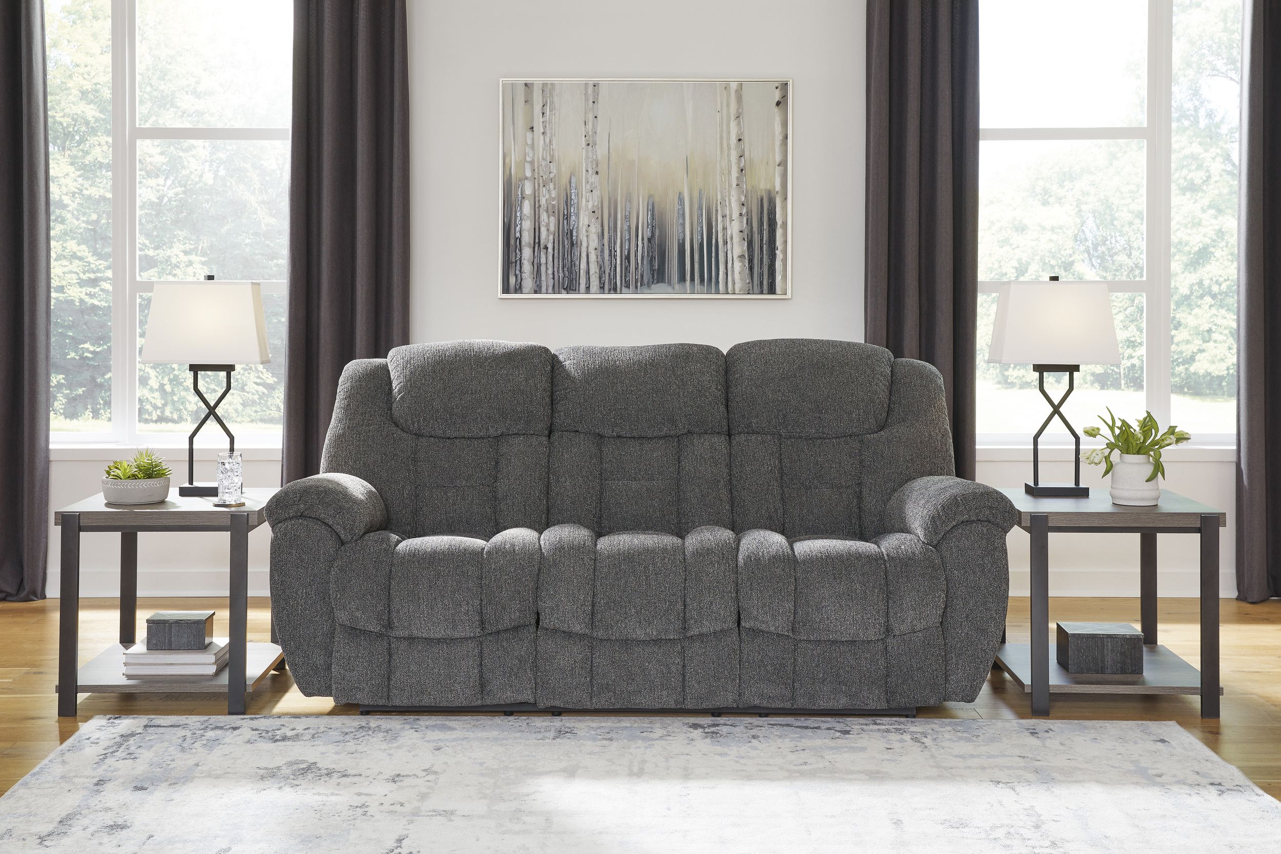 Ashley Foreside Manual Reclining Sofa 