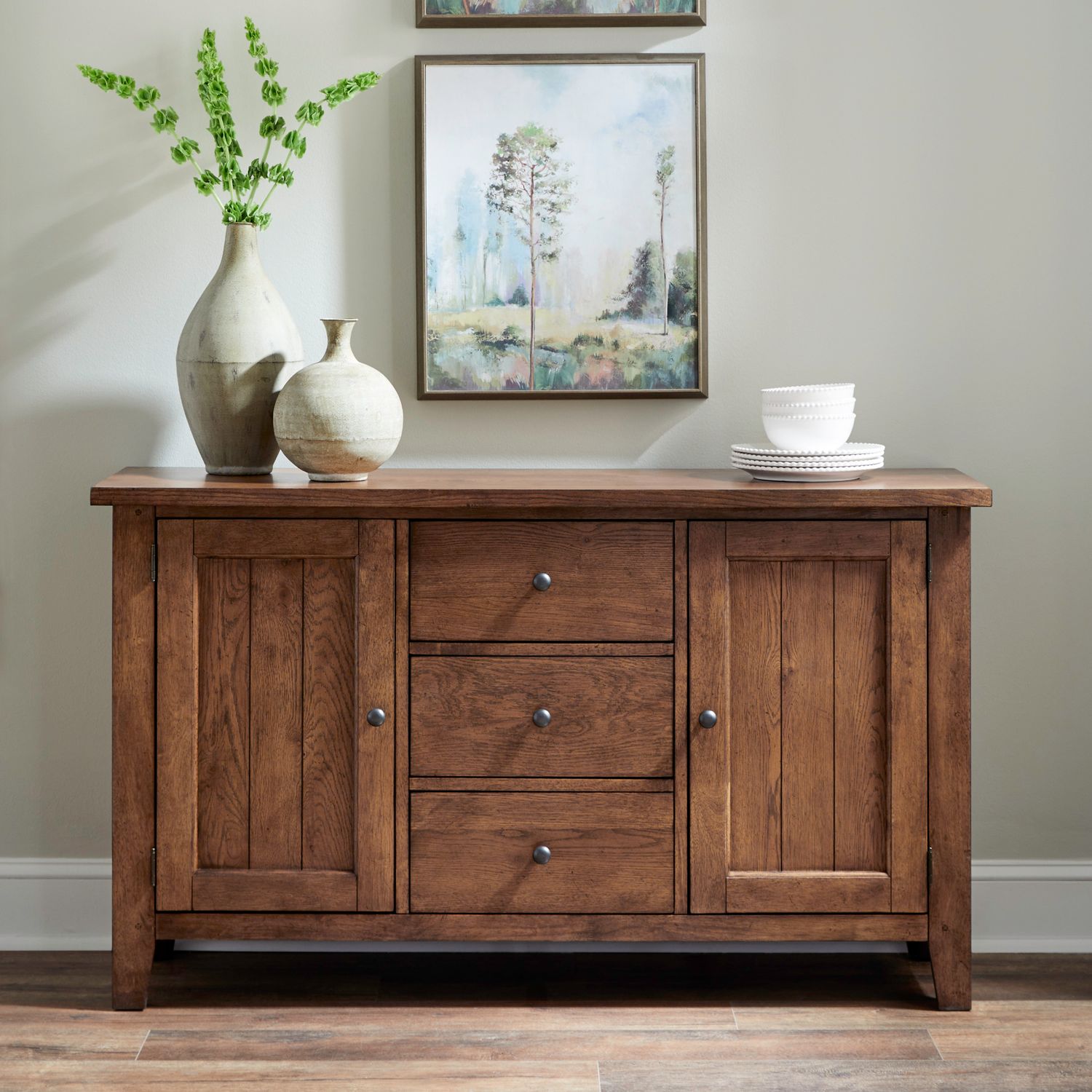 Hearthstone Ridge Wood Buffet w/2 Doors & 3 Drawers