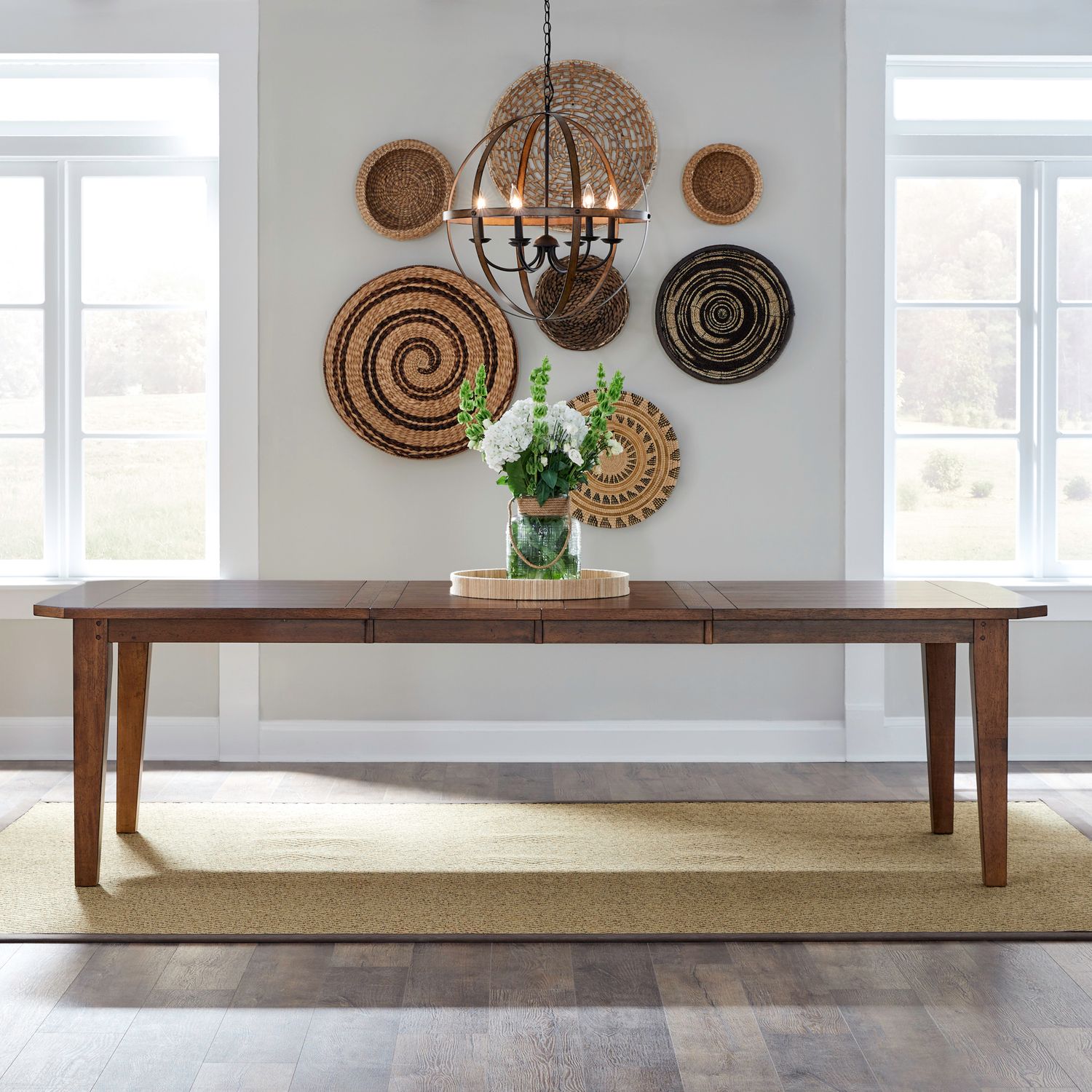 Hearthstone Ridge Rectangular Wood Extendable Dining Table