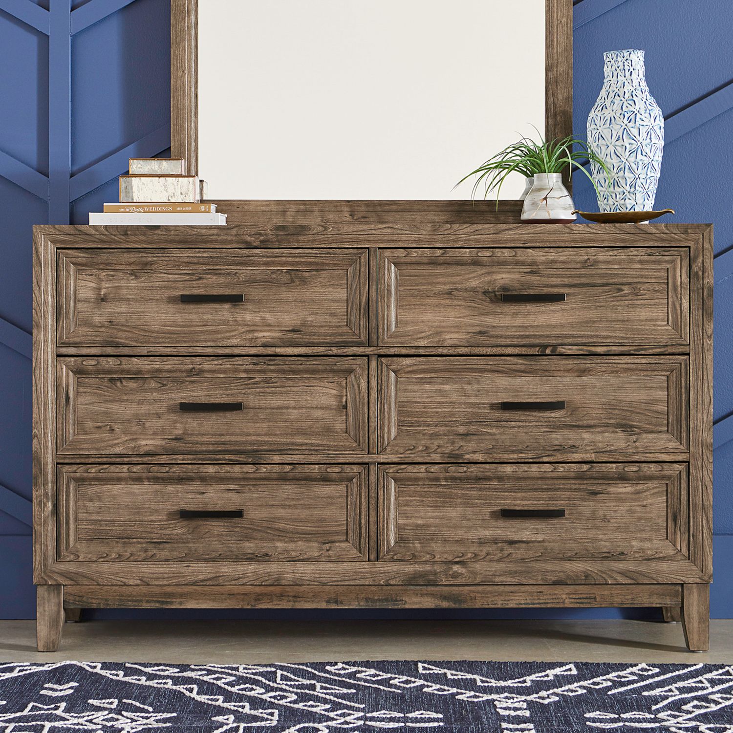 Ridgecrest Wood Dresser w/6 Drawers