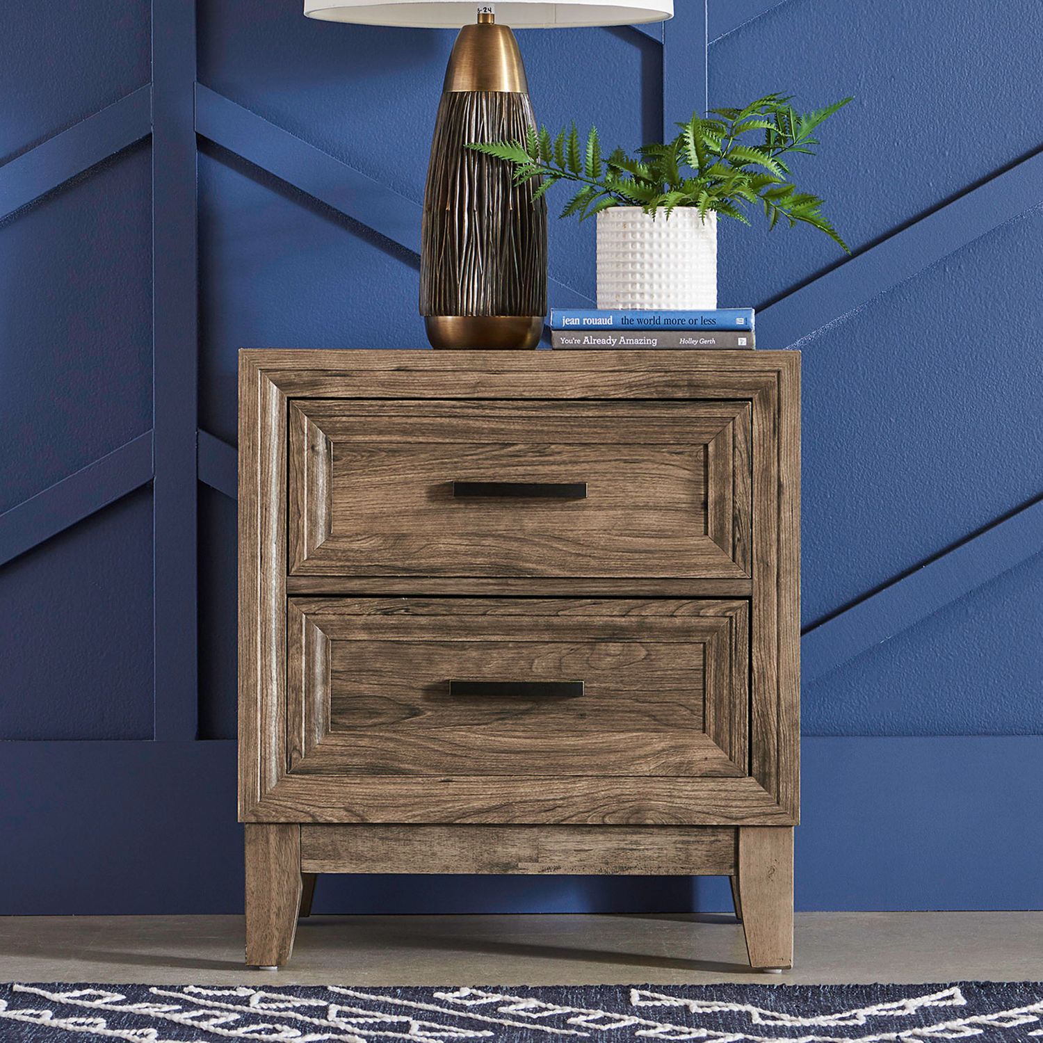 Ridgecrest Wood Panel Bedroom Set | Cobblestone Finish