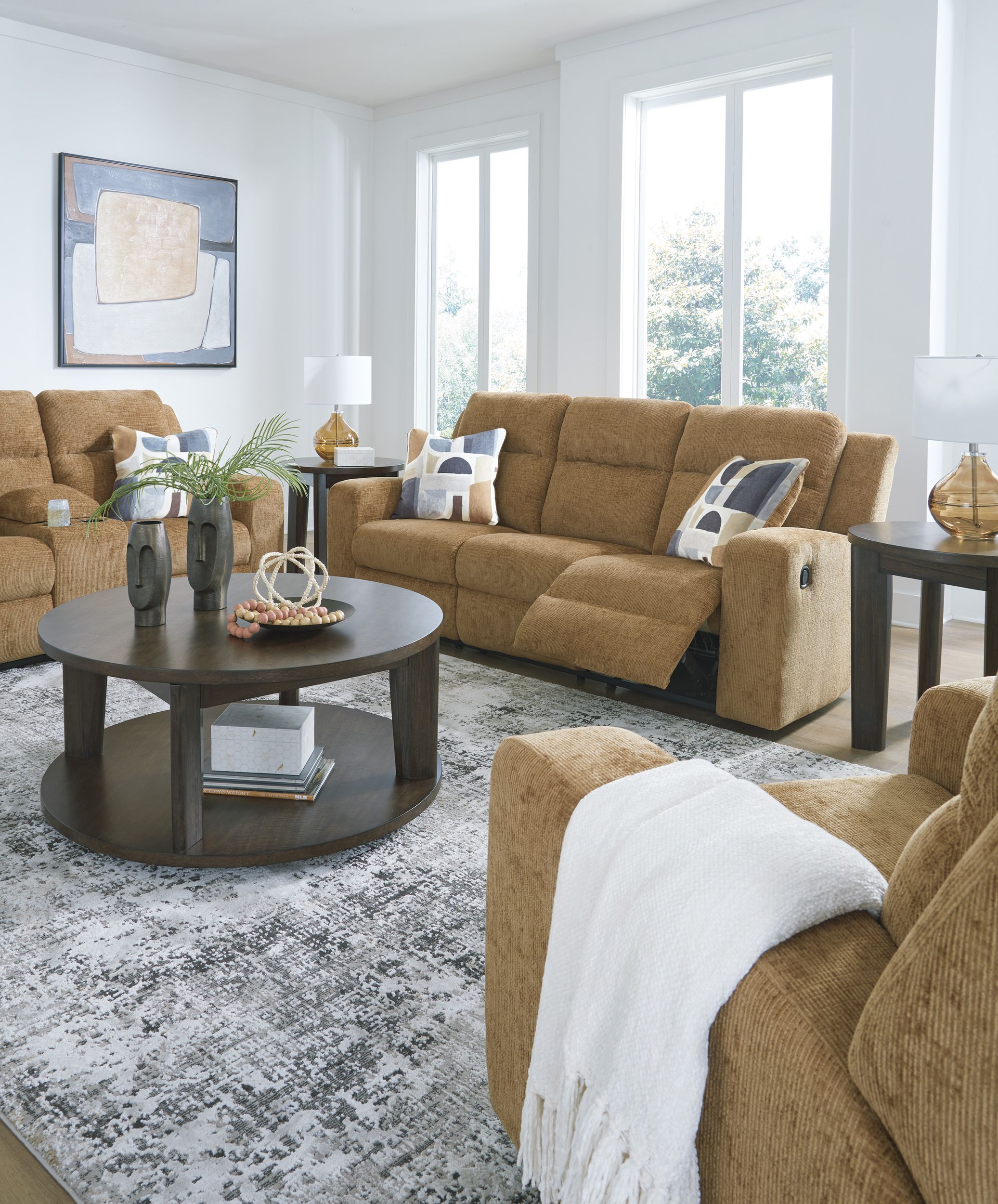 Kanlow Polyester Reclining Living Room Set