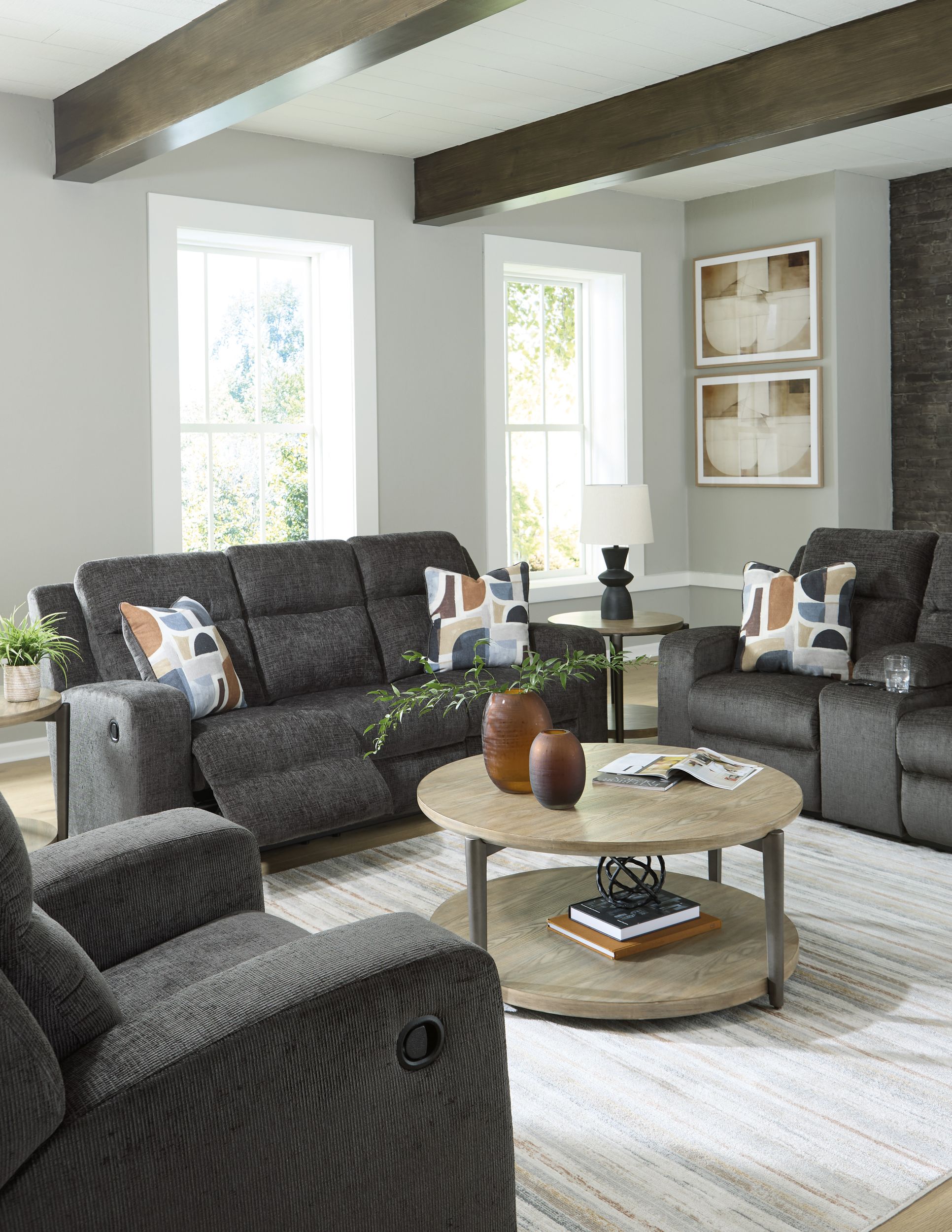 Kanlow Polyester Reclining Living Room Set
