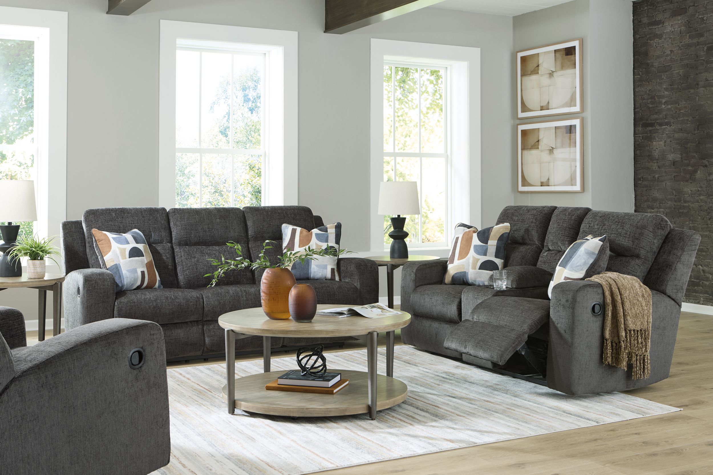 Kanlow Polyester Reclining Living Room Set