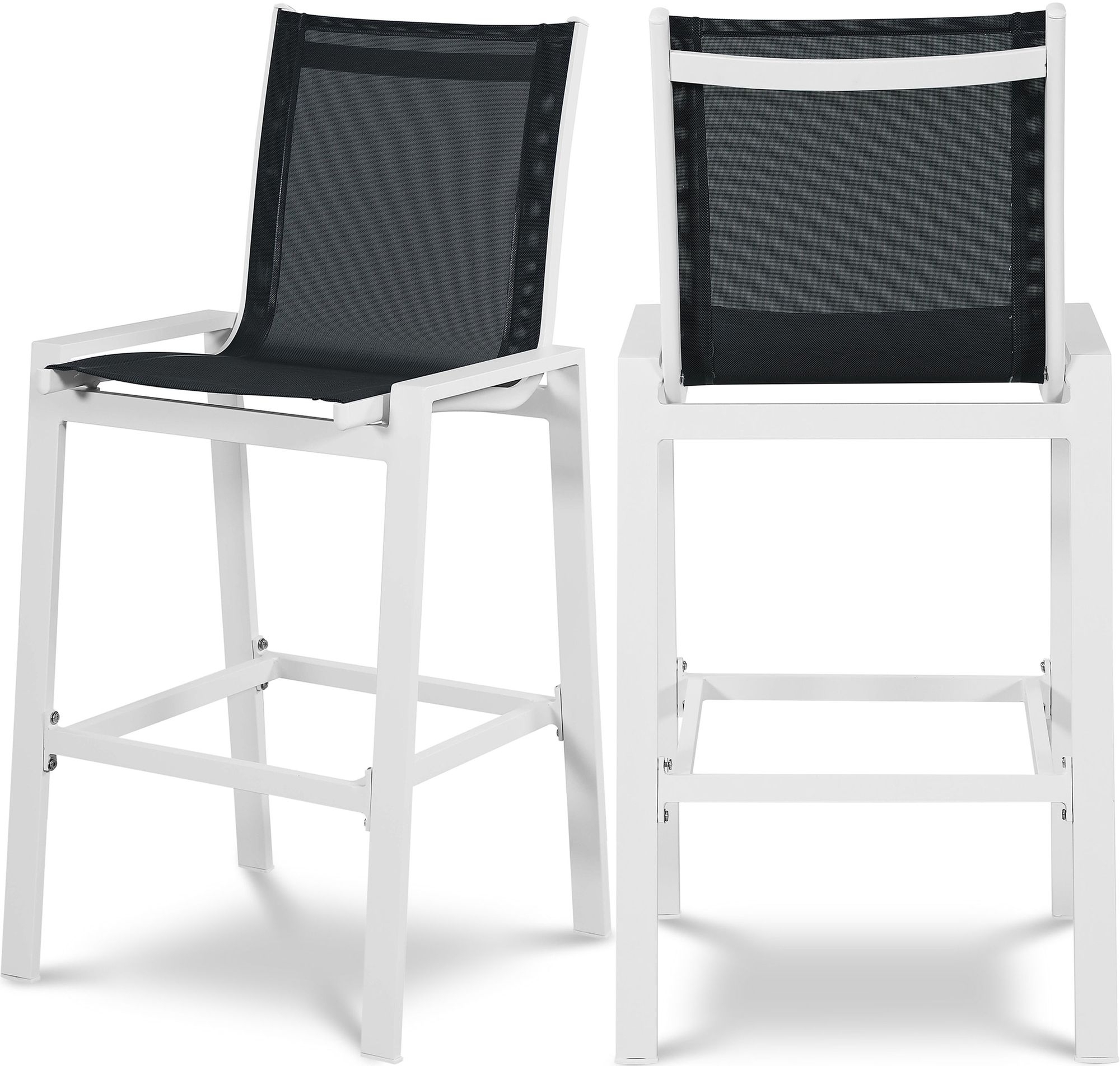 Nizuc Outdoor Patio Mesh Barstool with Aluminum Frame
