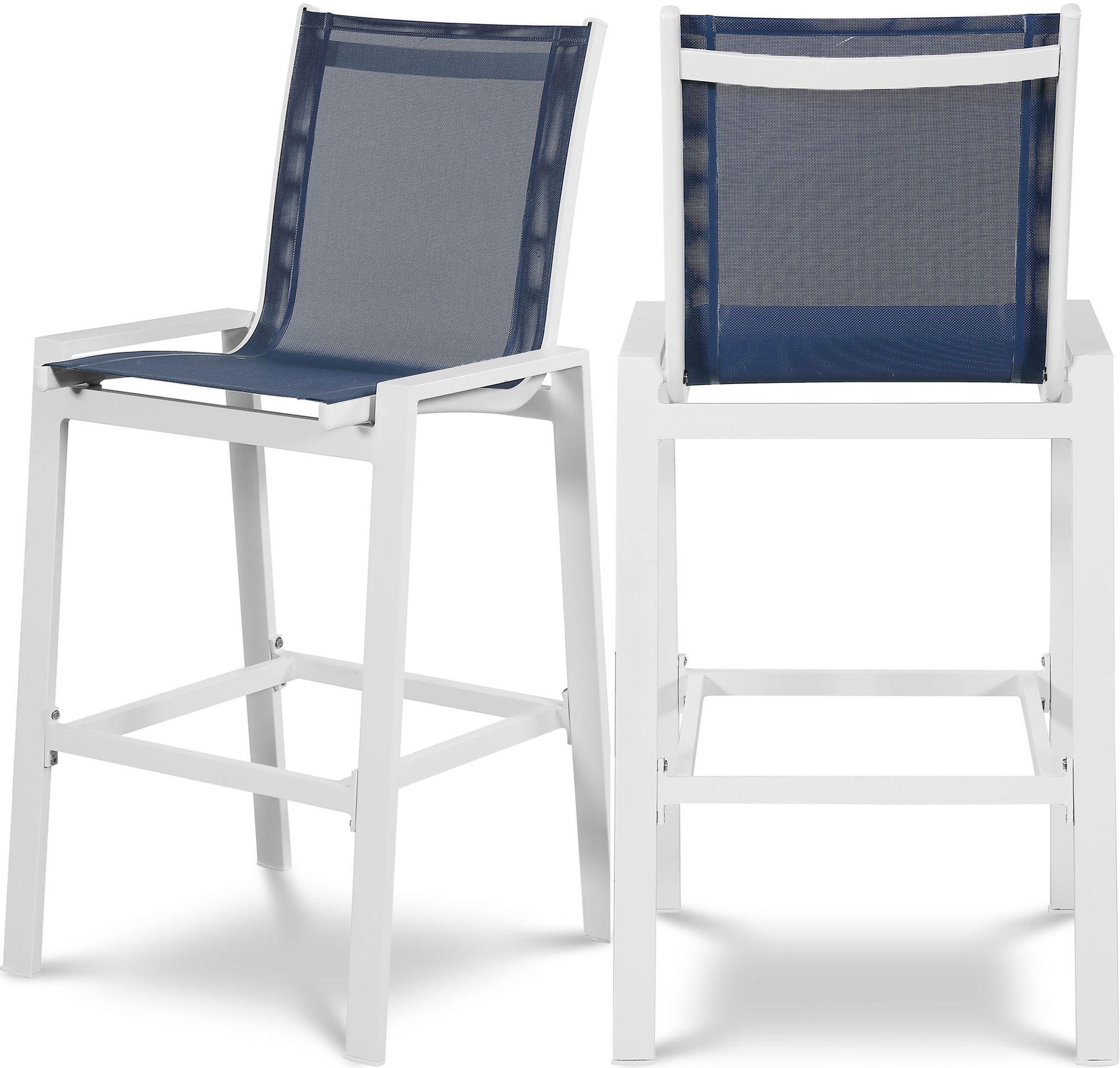 Nizuc Outdoor Patio Mesh Barstool with Aluminum Frame