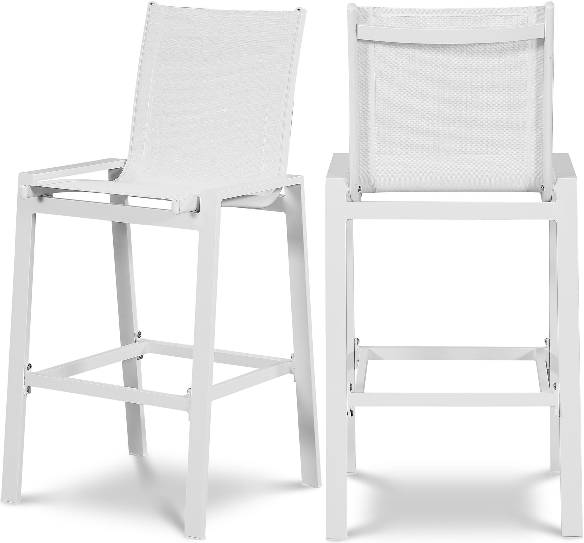 Nizuc Outdoor Patio Mesh Barstool with Aluminum Frame