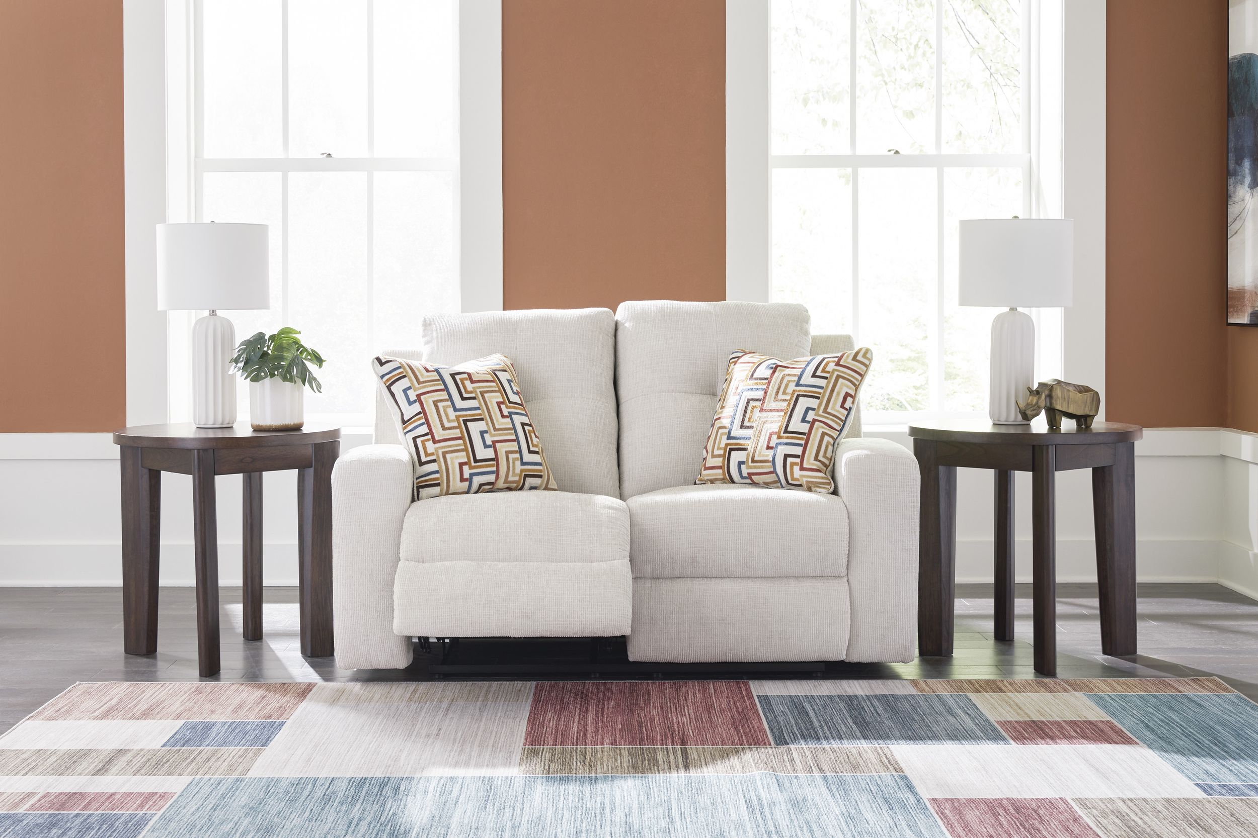 Danum Polyester Reclining Living Room Set