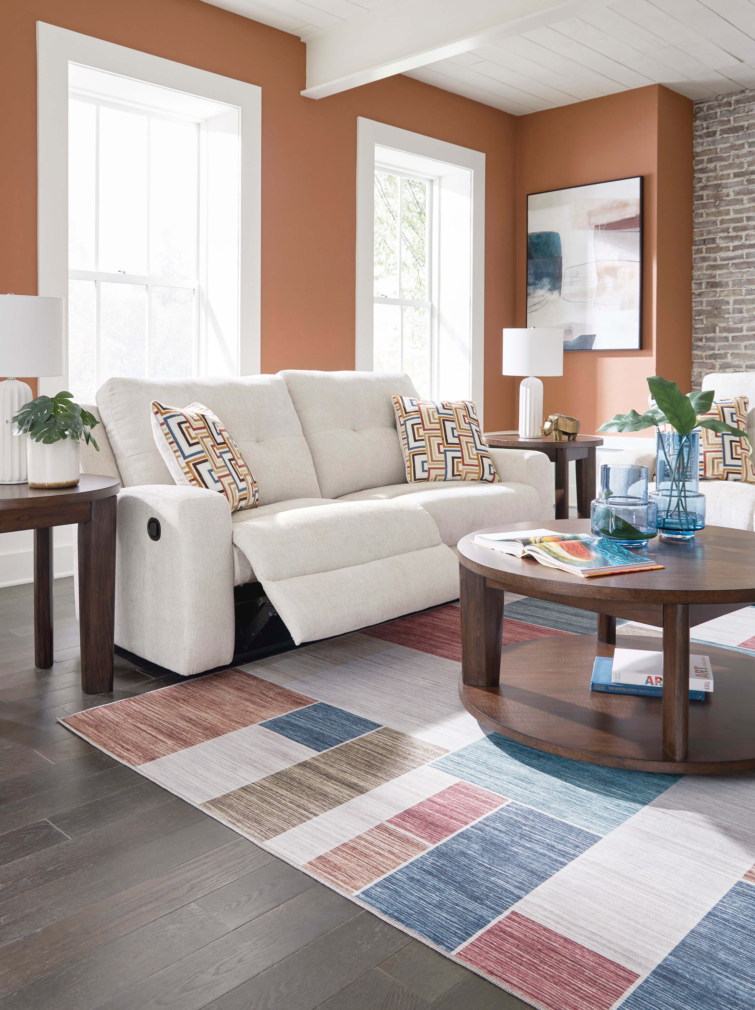 Danum Polyester Reclining Living Room Set