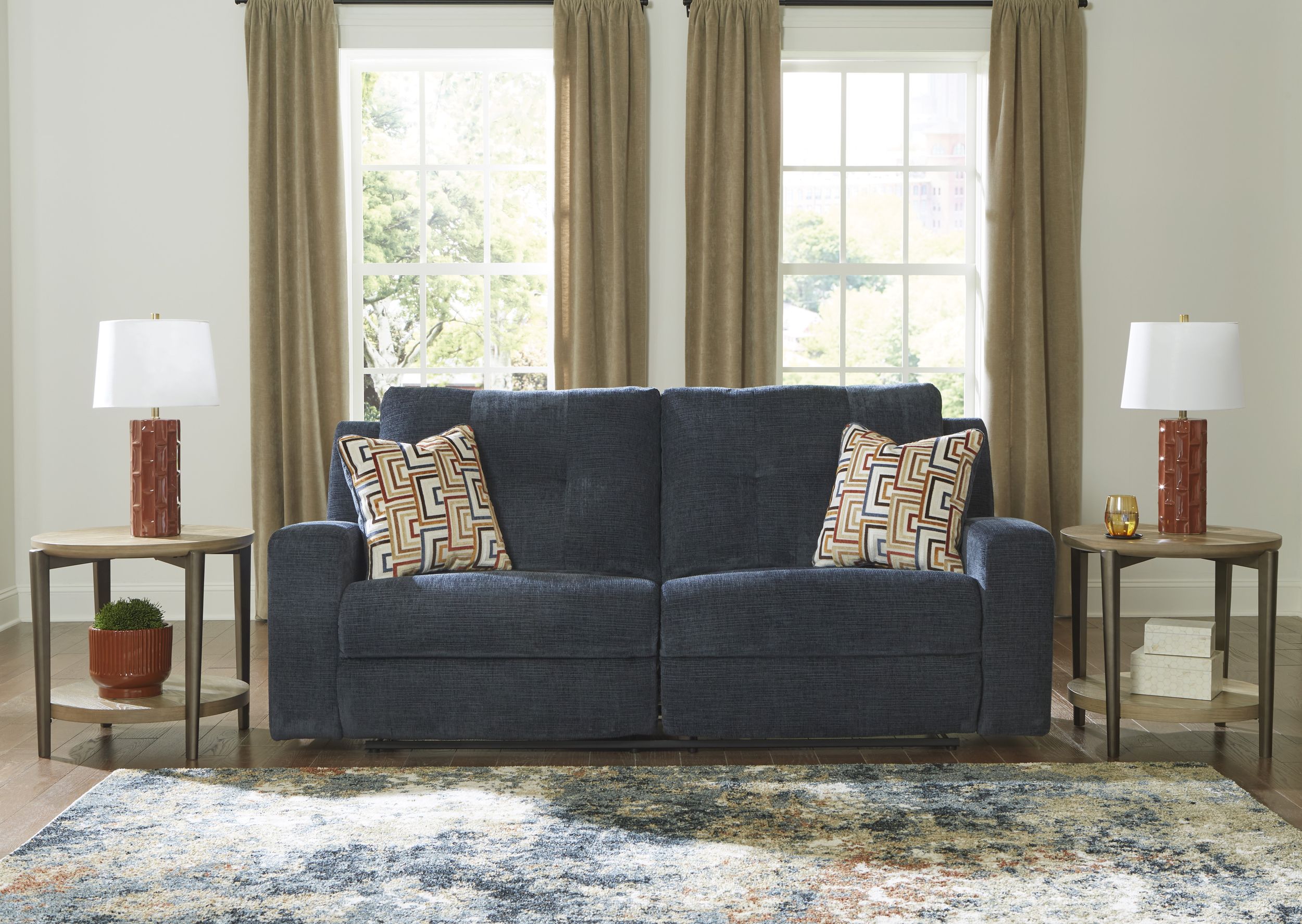 Danum Polyester Reclining Living Room Set